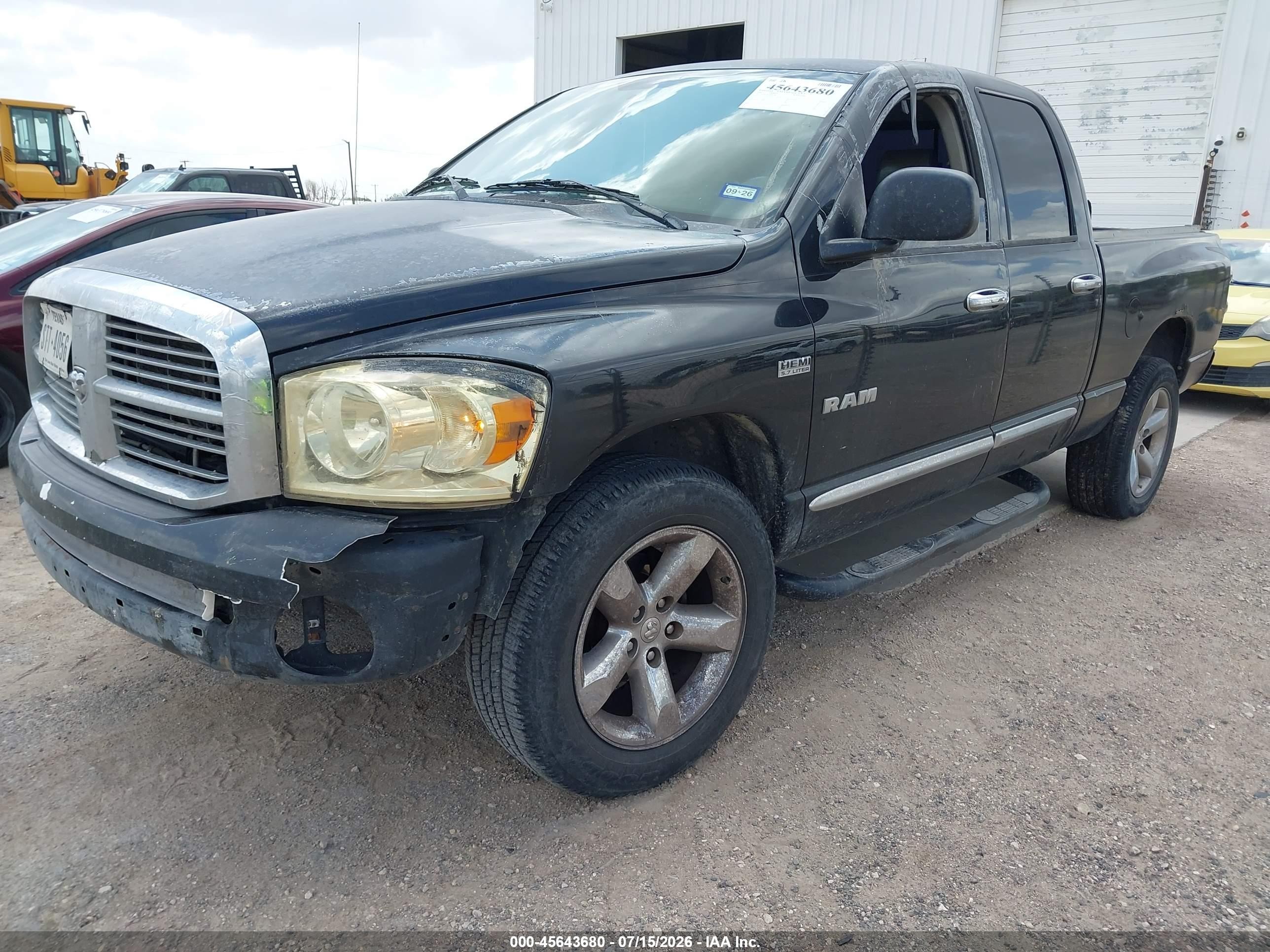 2008 Dodge Ram 1500 Laramie Черный vin: 1D7HU18228S577847