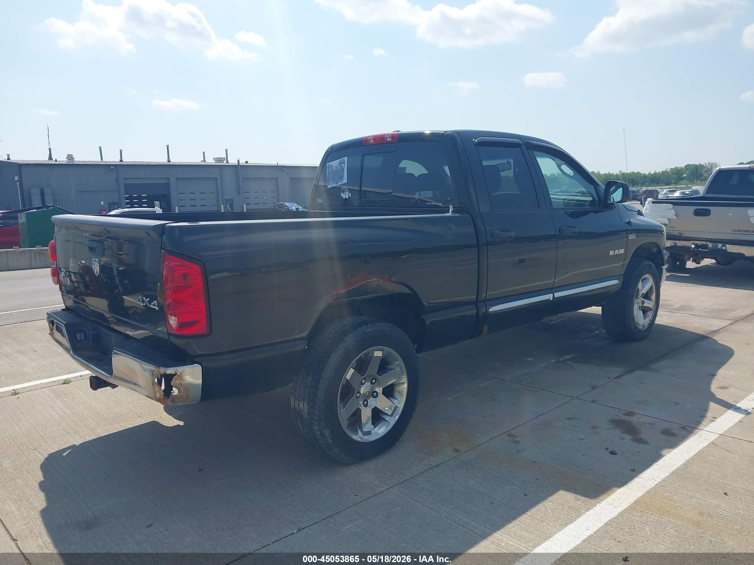 2008 Dodge Ram 1500 Slt Black vin: 1D7HU18228S584829