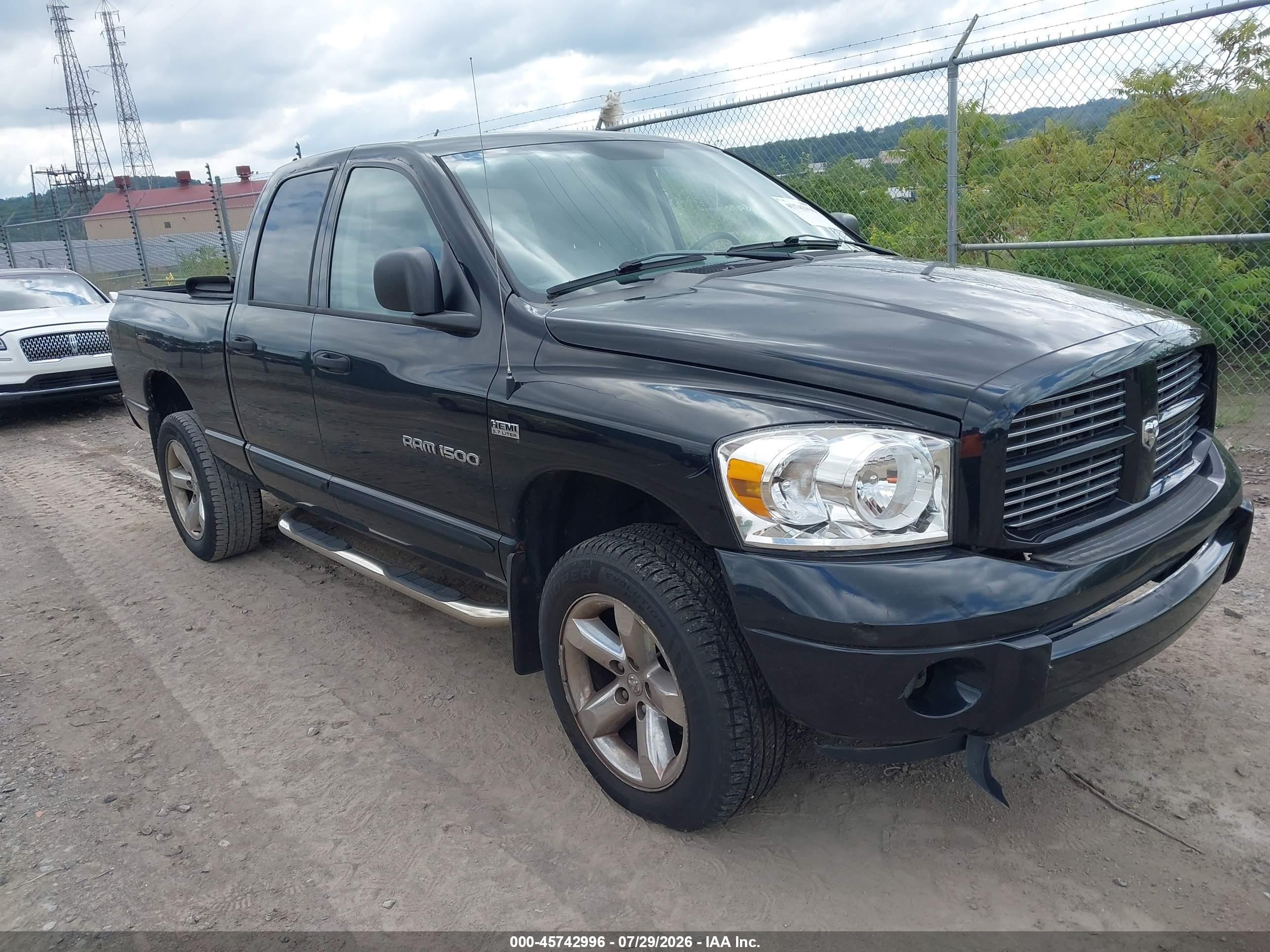 2007 Dodge Ram 1500 Slt/trx4 Off Road/sport Black vin: 1D7HU18237S134301