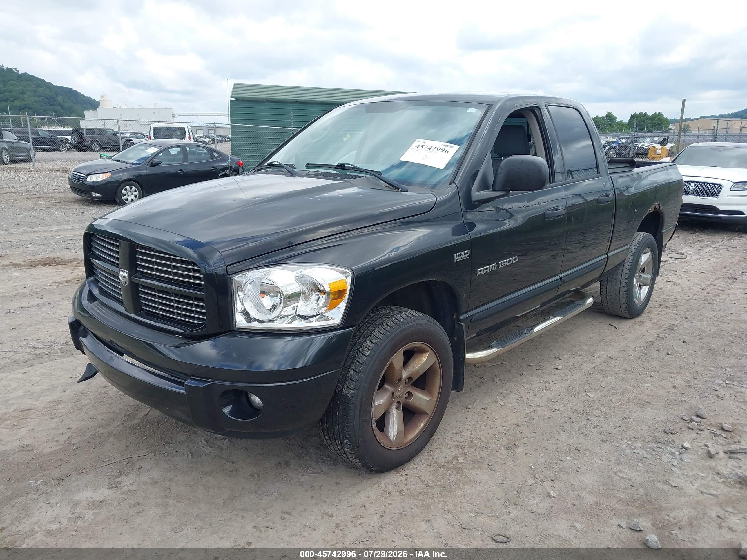 2007 Dodge Ram 1500 Slt/trx4 Off Road/sport Black vin: 1D7HU18237S134301