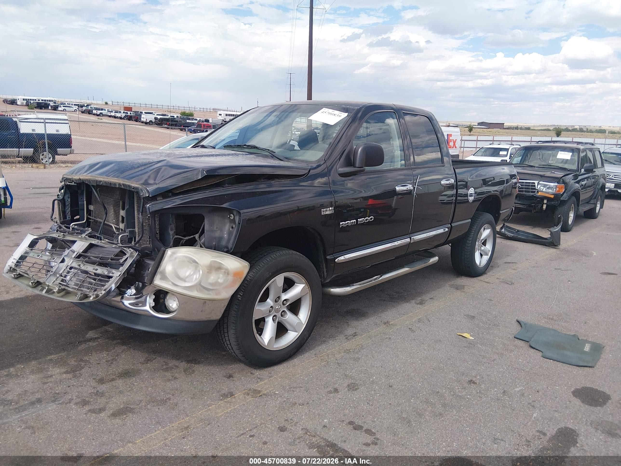 2007 Dodge Ram 1500 St/slt Black vin: 1D7HU18237S188648