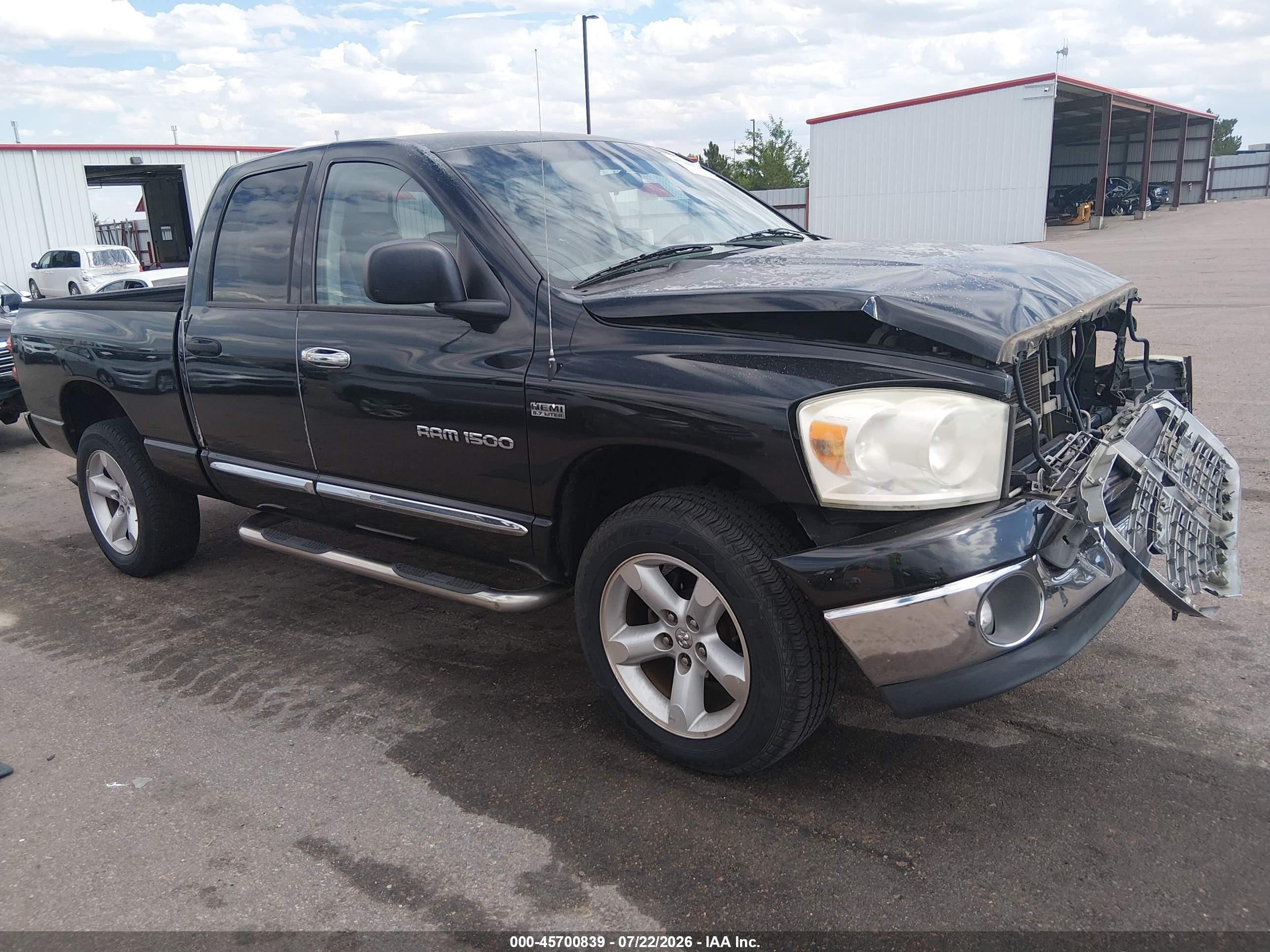 2007 Dodge Ram 1500 St/slt Black vin: 1D7HU18237S188648