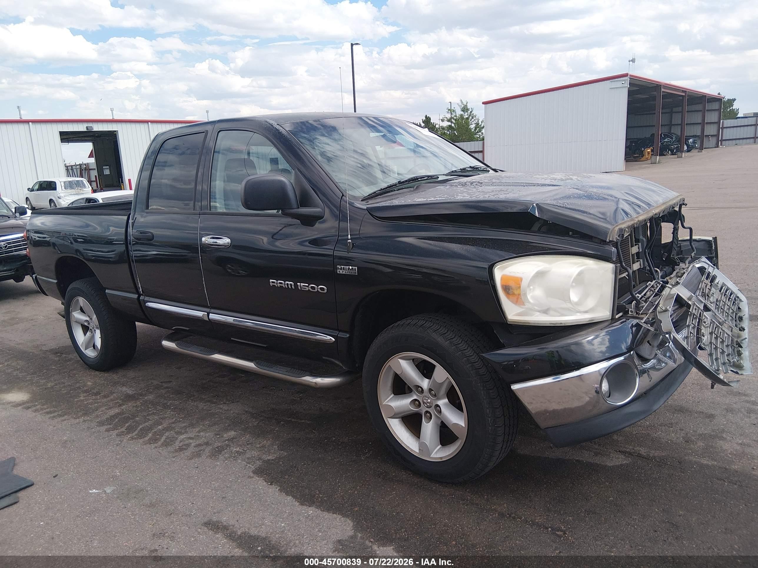 2007 Dodge Ram 1500 St/slt Black vin: 1D7HU18237S188648