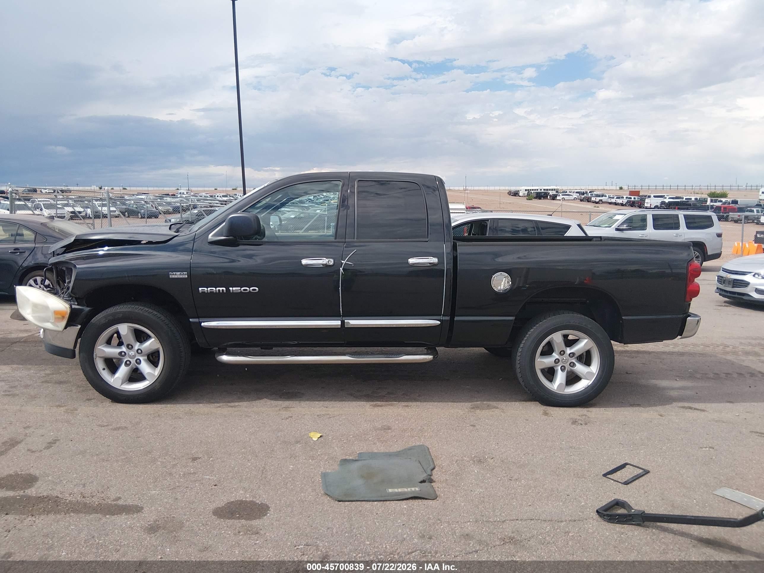 2007 Dodge Ram 1500 St/slt Black vin: 1D7HU18237S188648