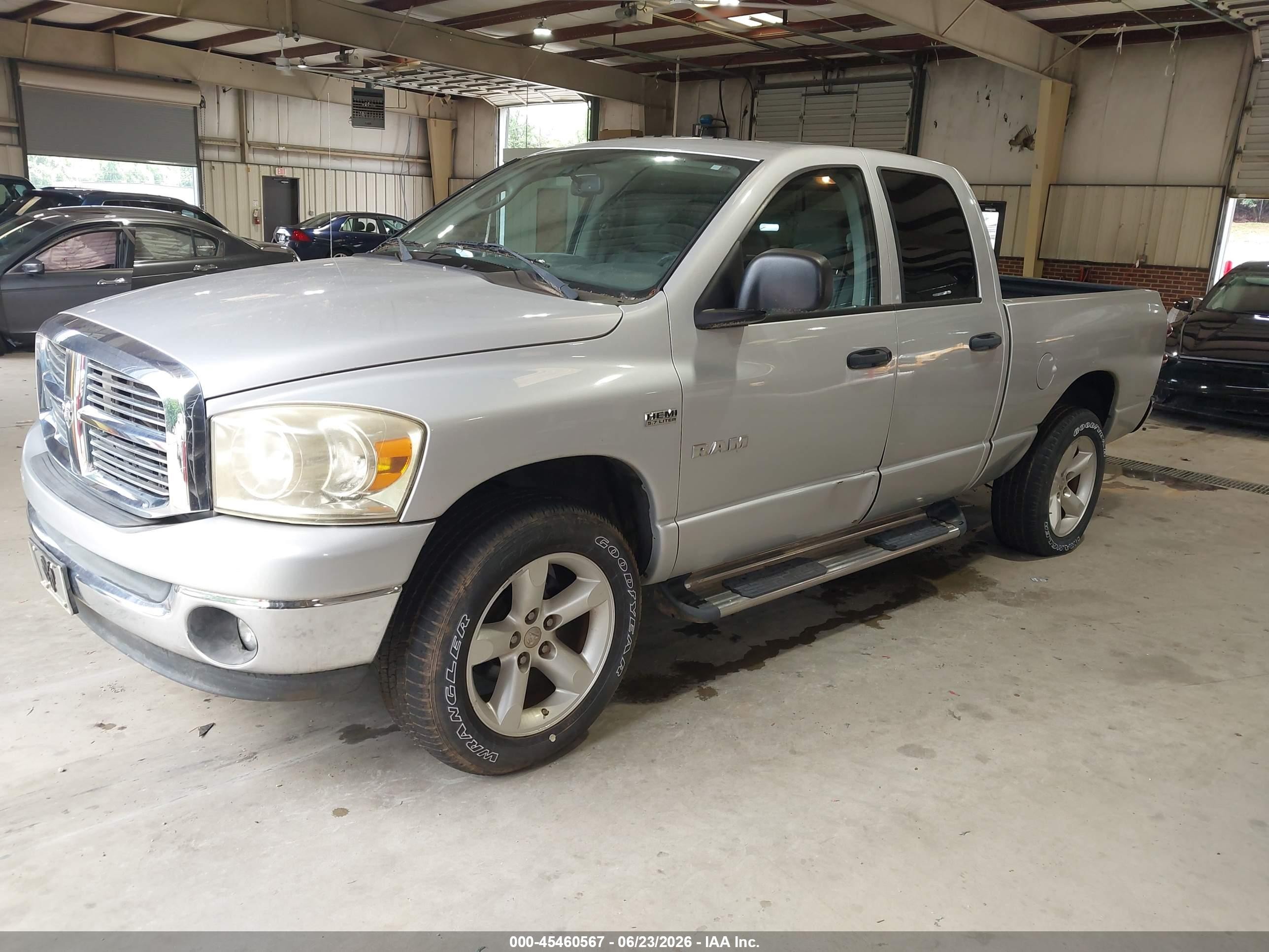 2008 Dodge Ram 1500 Slt Silver vin: 1D7HU18238S547868