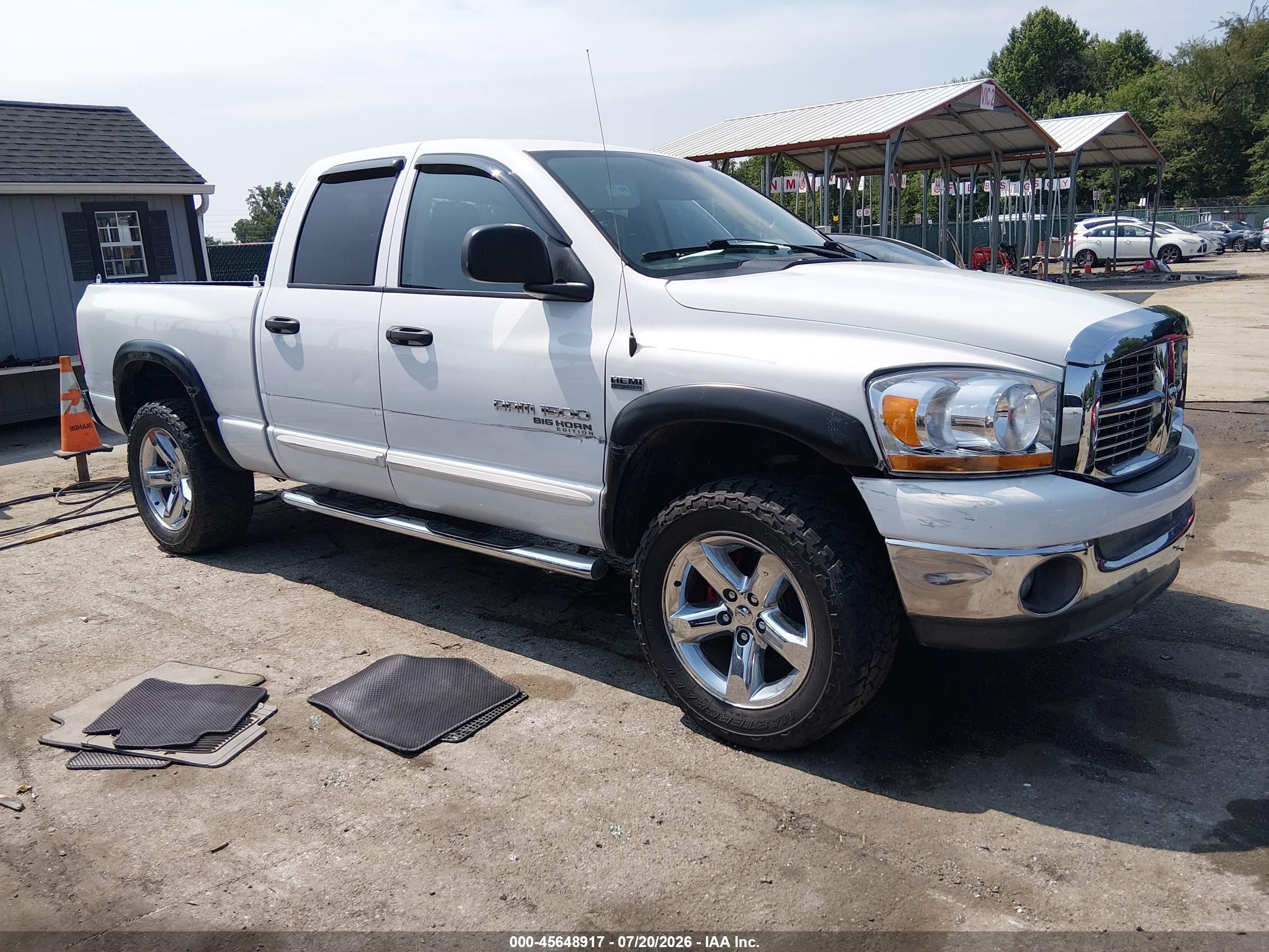2006 Dodge Ram 1500 Slt/trx4 Off Road/sport White vin: 1D7HU18246S705485