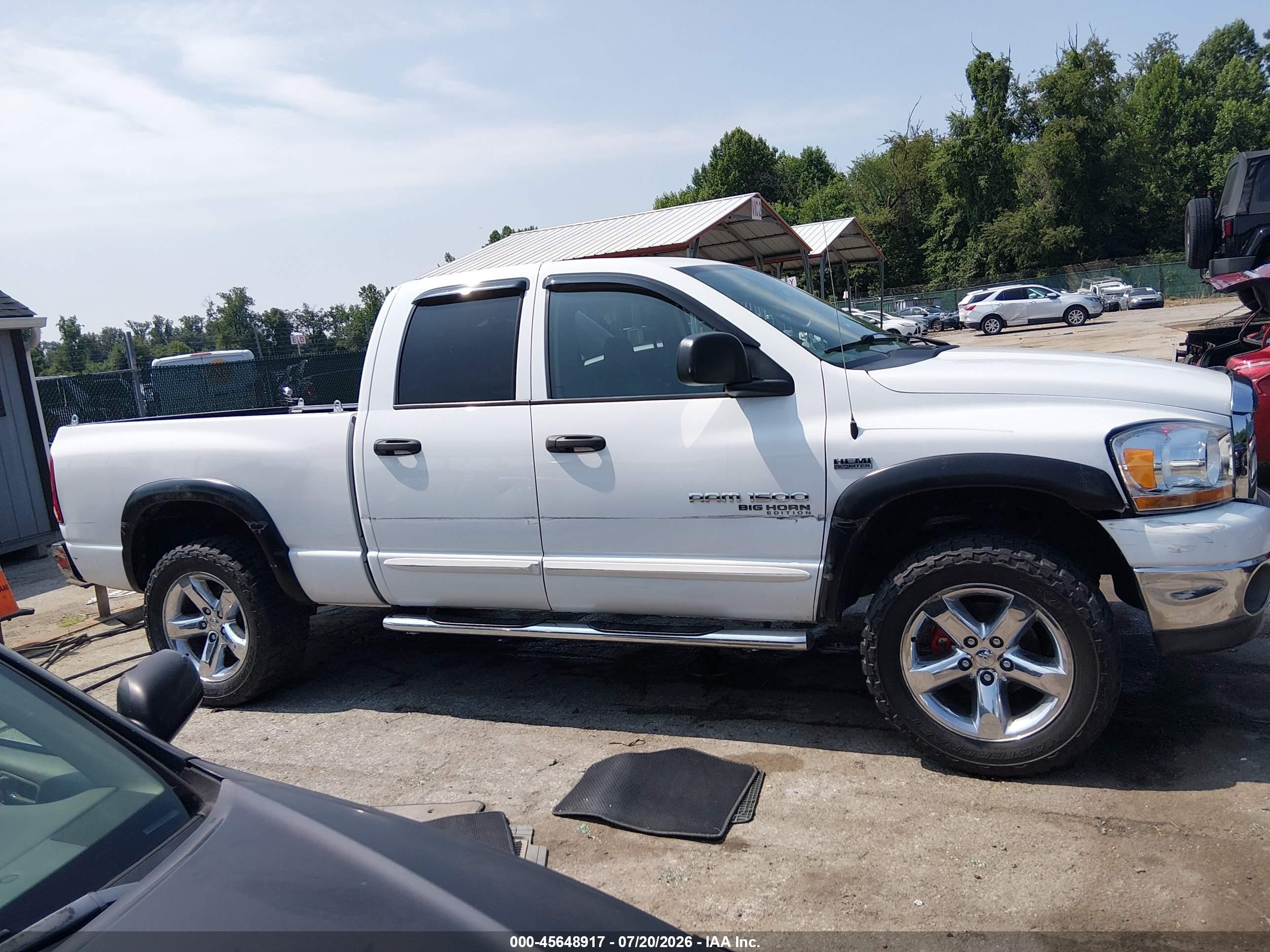 2006 Dodge Ram 1500 Slt/trx4 Off Road/sport White vin: 1D7HU18246S705485