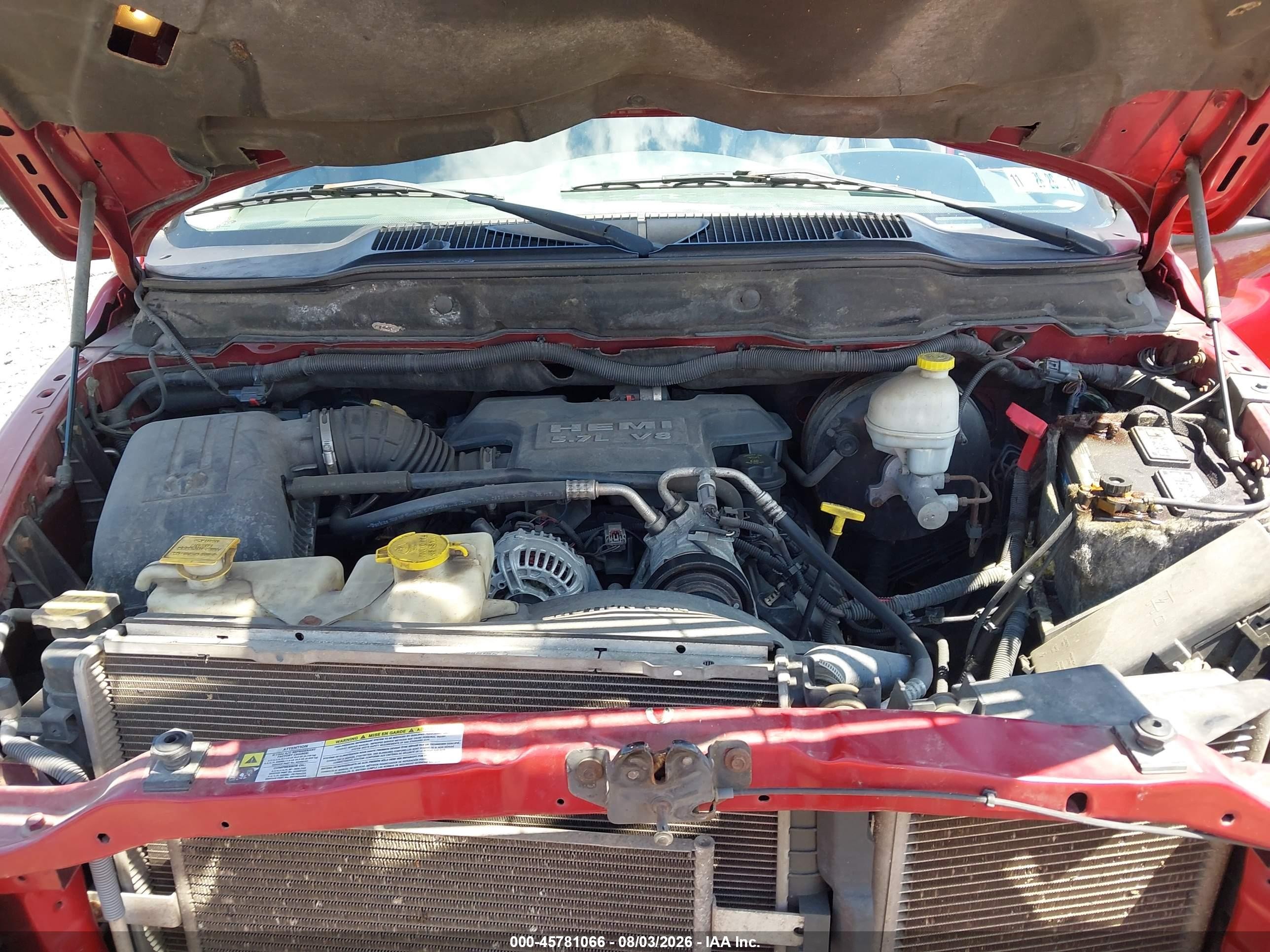 2007 Dodge Ram 1500 Laramie Red vin: 1D7HU18247S187458