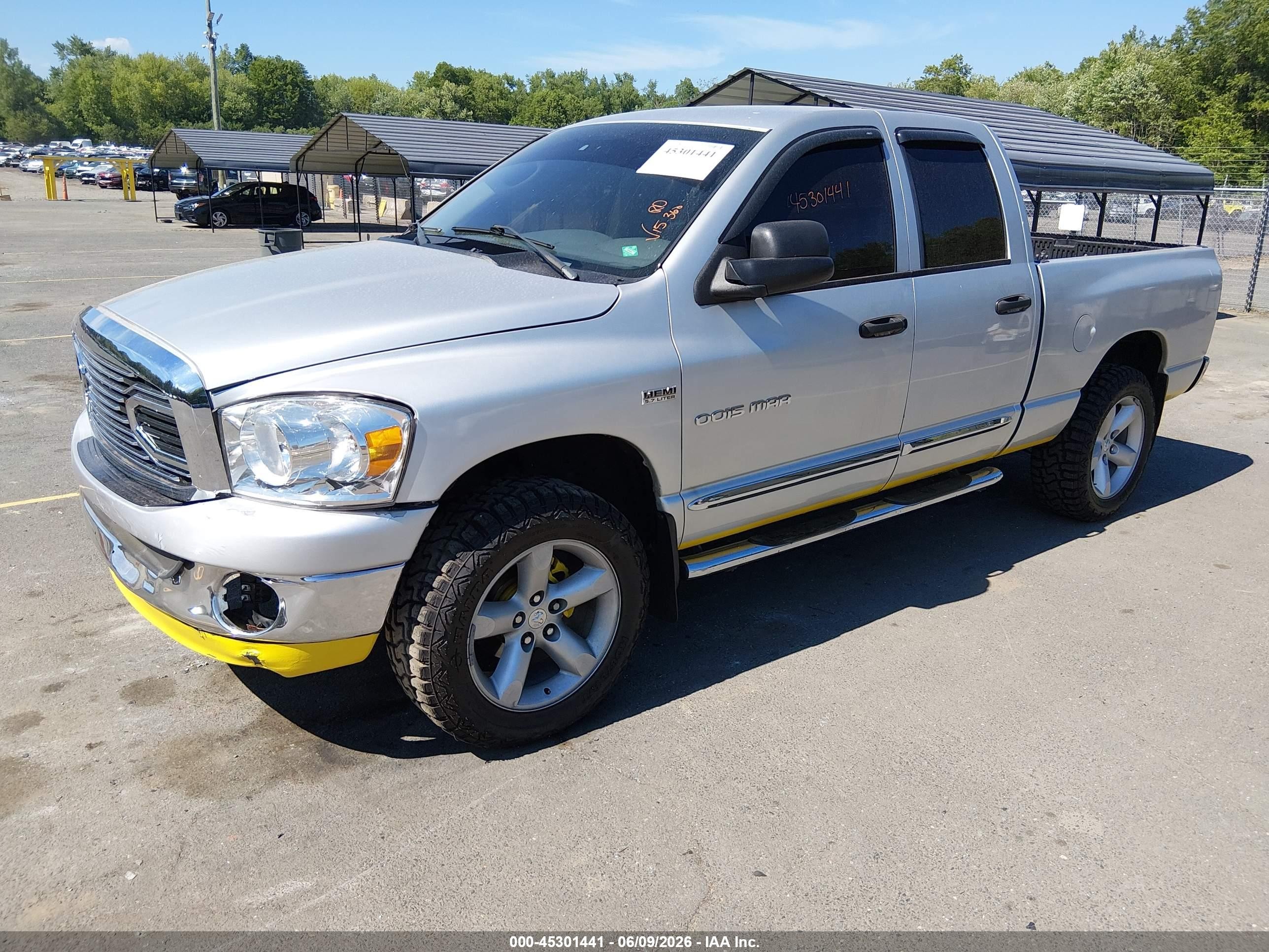 2007 Dodge Ram 1500 Slt/trx4 Off Road/sport Silver vin: 1D7HU18247S262823