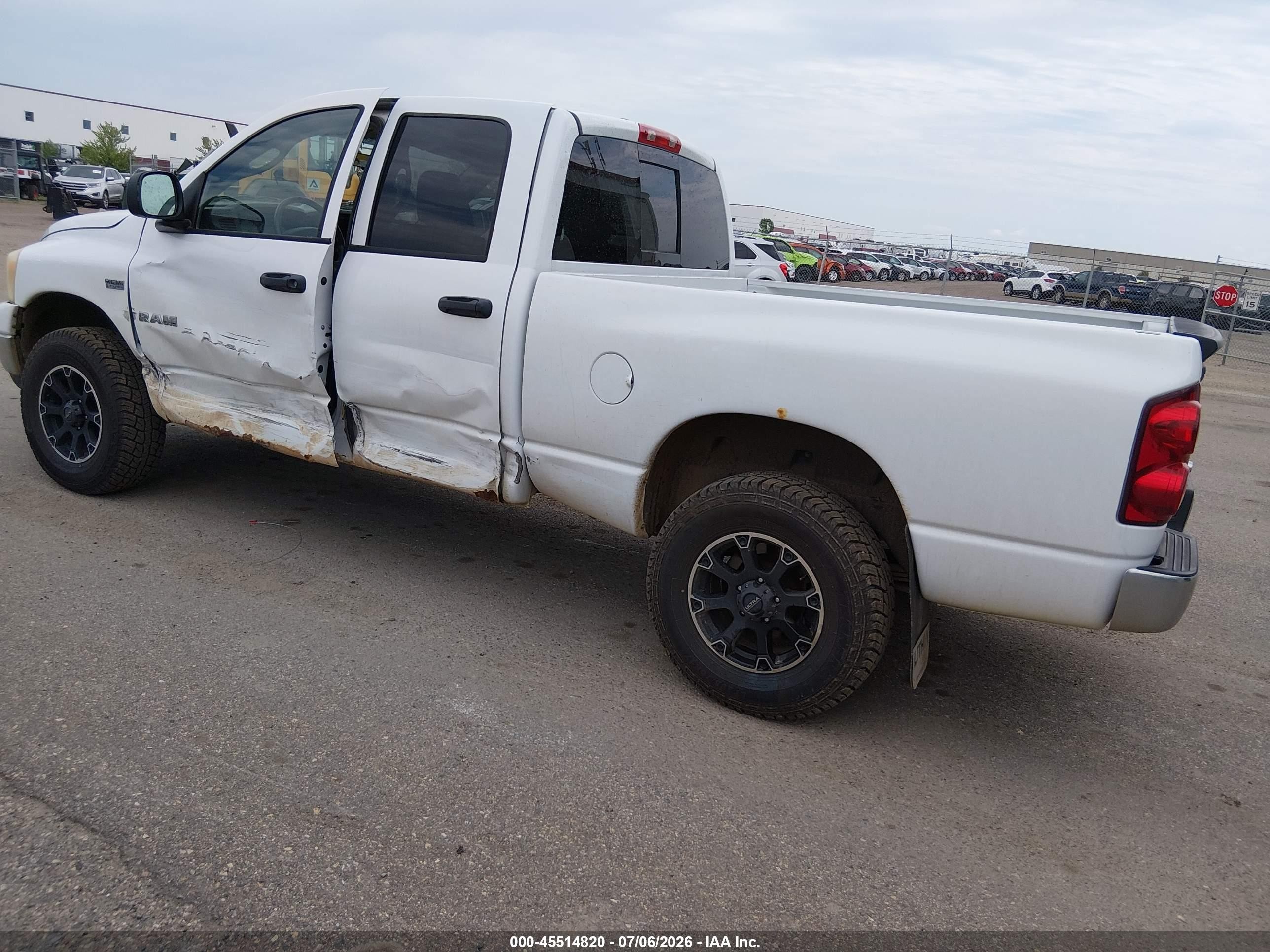 2008 Dodge Ram 1500 Slt White vin: 1D7HU18248S522316