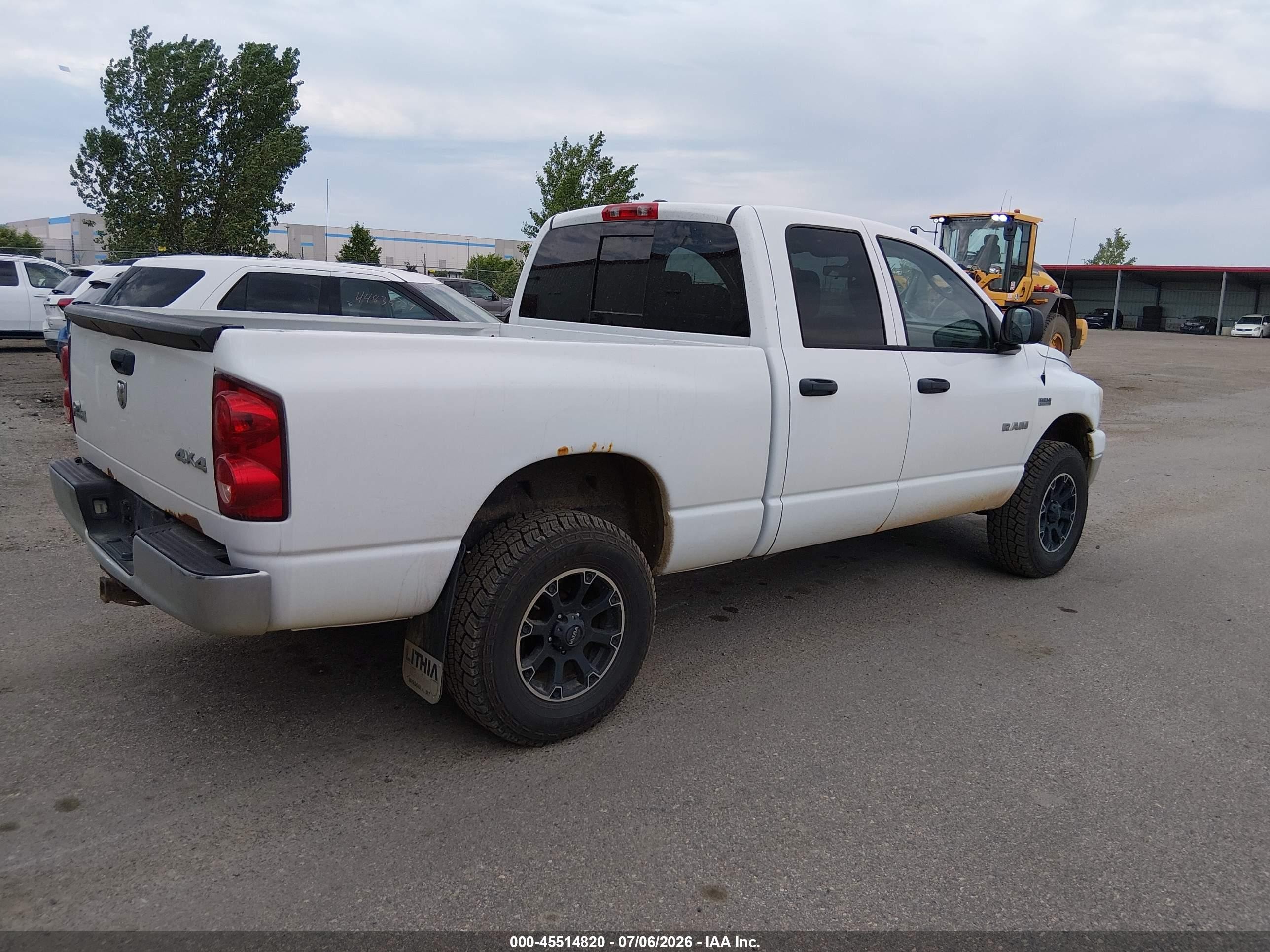 2008 Dodge Ram 1500 Slt White vin: 1D7HU18248S522316