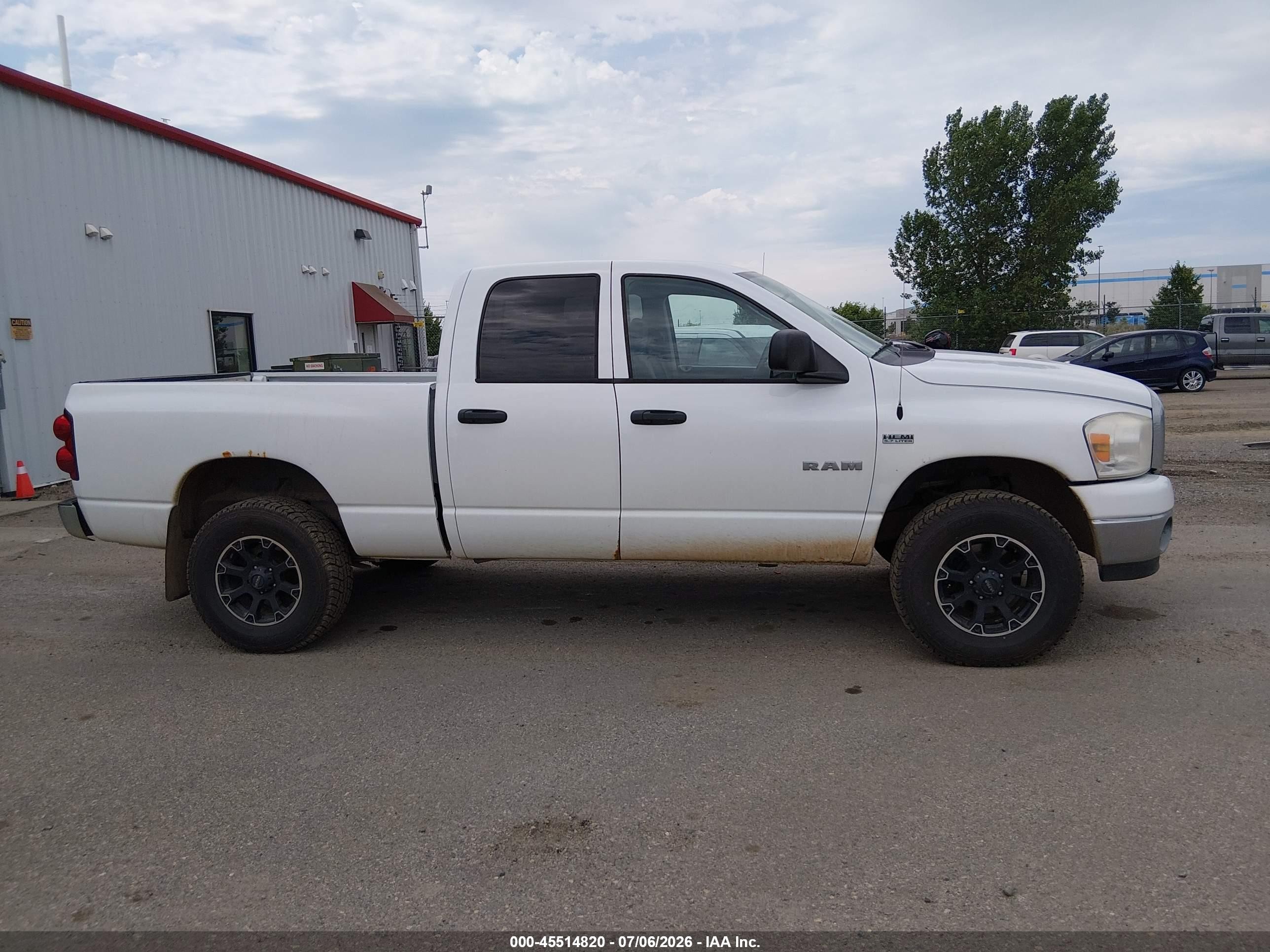 2008 Dodge Ram 1500 Slt White vin: 1D7HU18248S522316