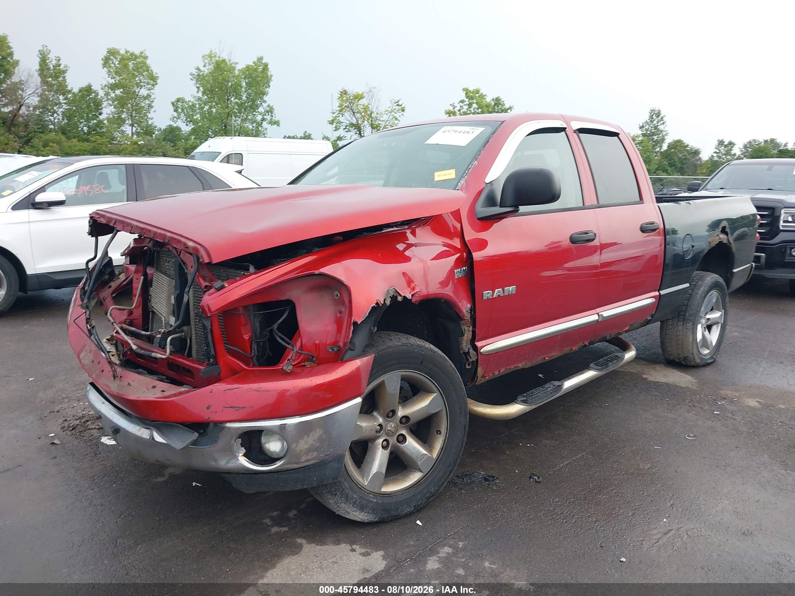 2008 Dodge Ram 1500 Slt Red vin: 1D7HU18248S547619