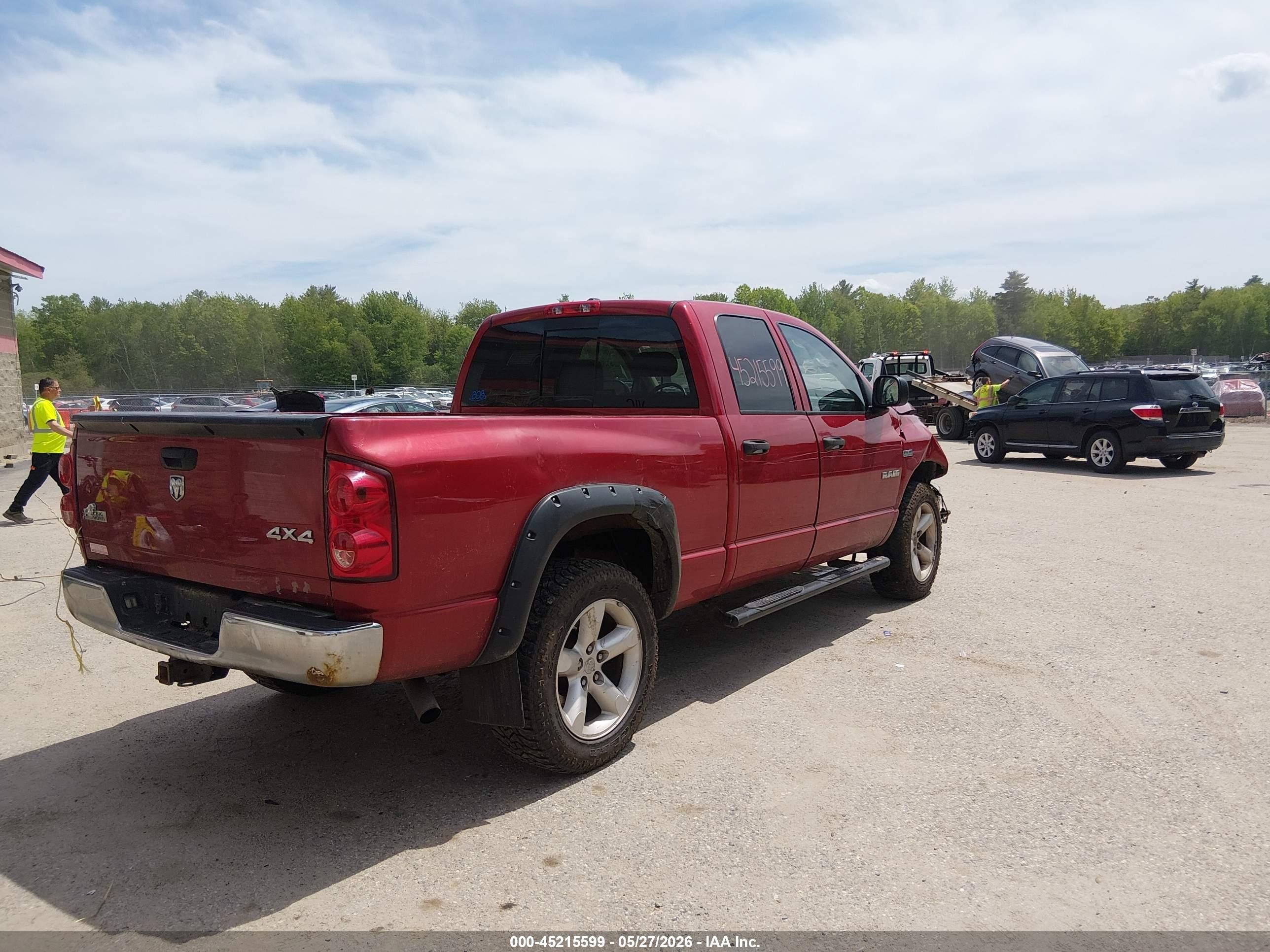 2008 Dodge Ram 1500 Slt Burgundy vin: 1D7HU18248S565053