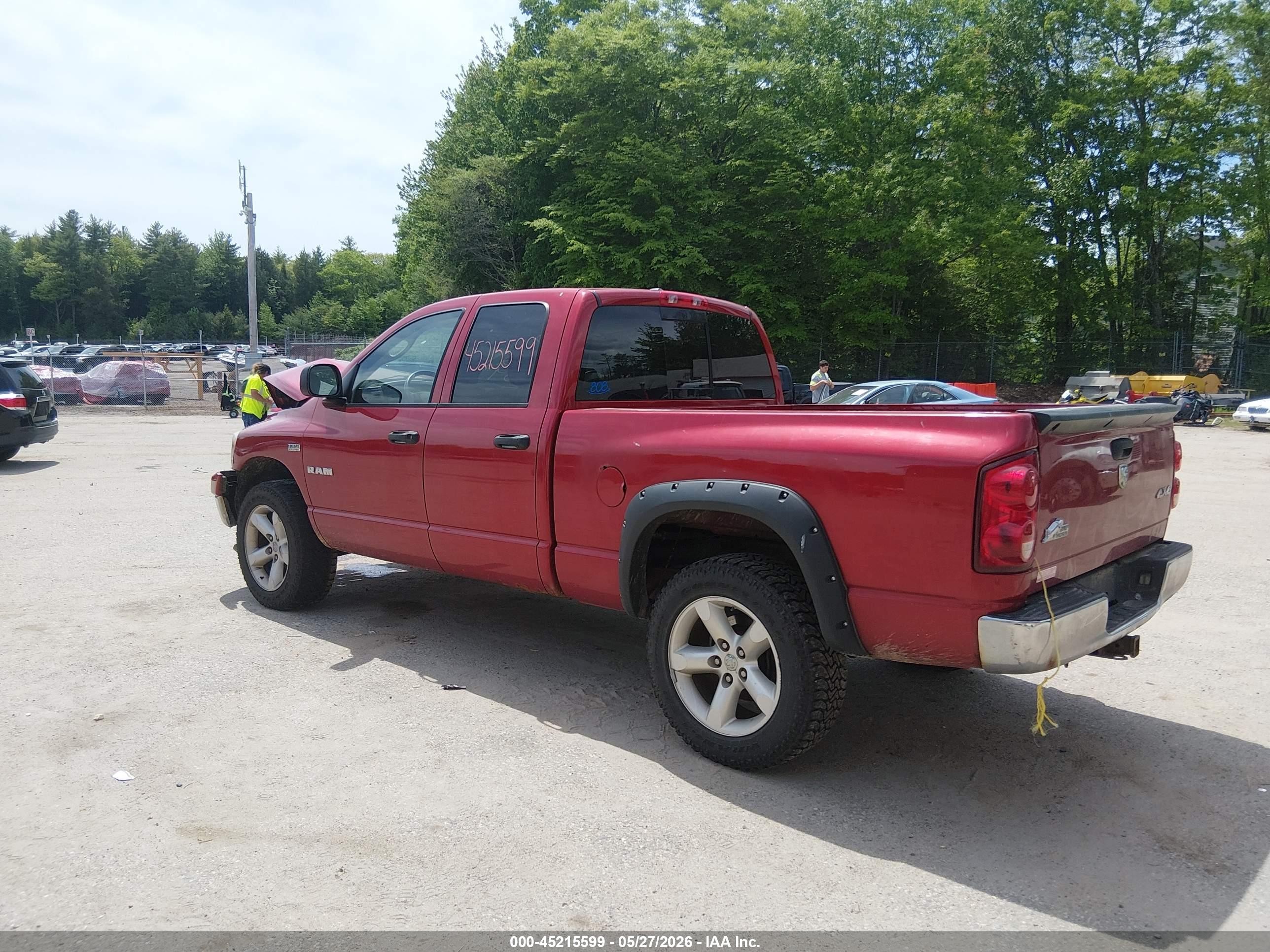2008 Dodge Ram 1500 Slt Burgundy vin: 1D7HU18248S565053