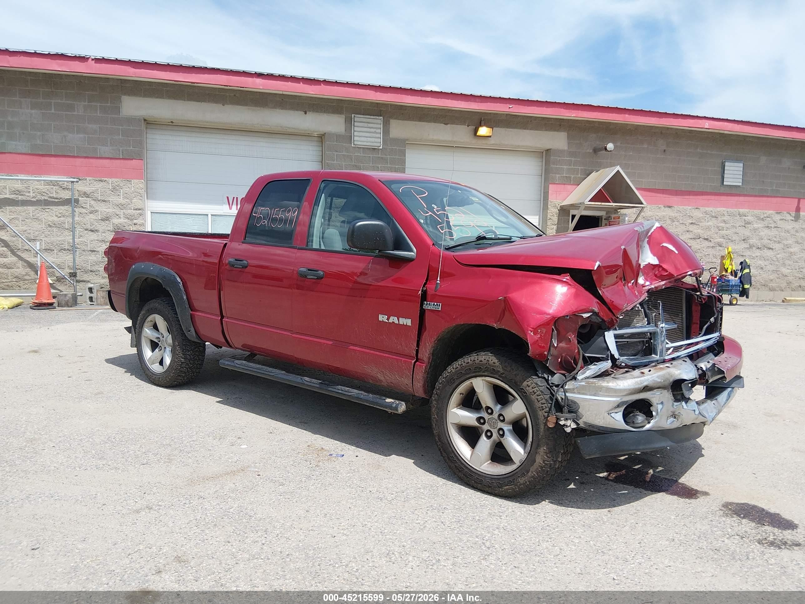 2008 Dodge Ram 1500 Slt Burgundy vin: 1D7HU18248S565053