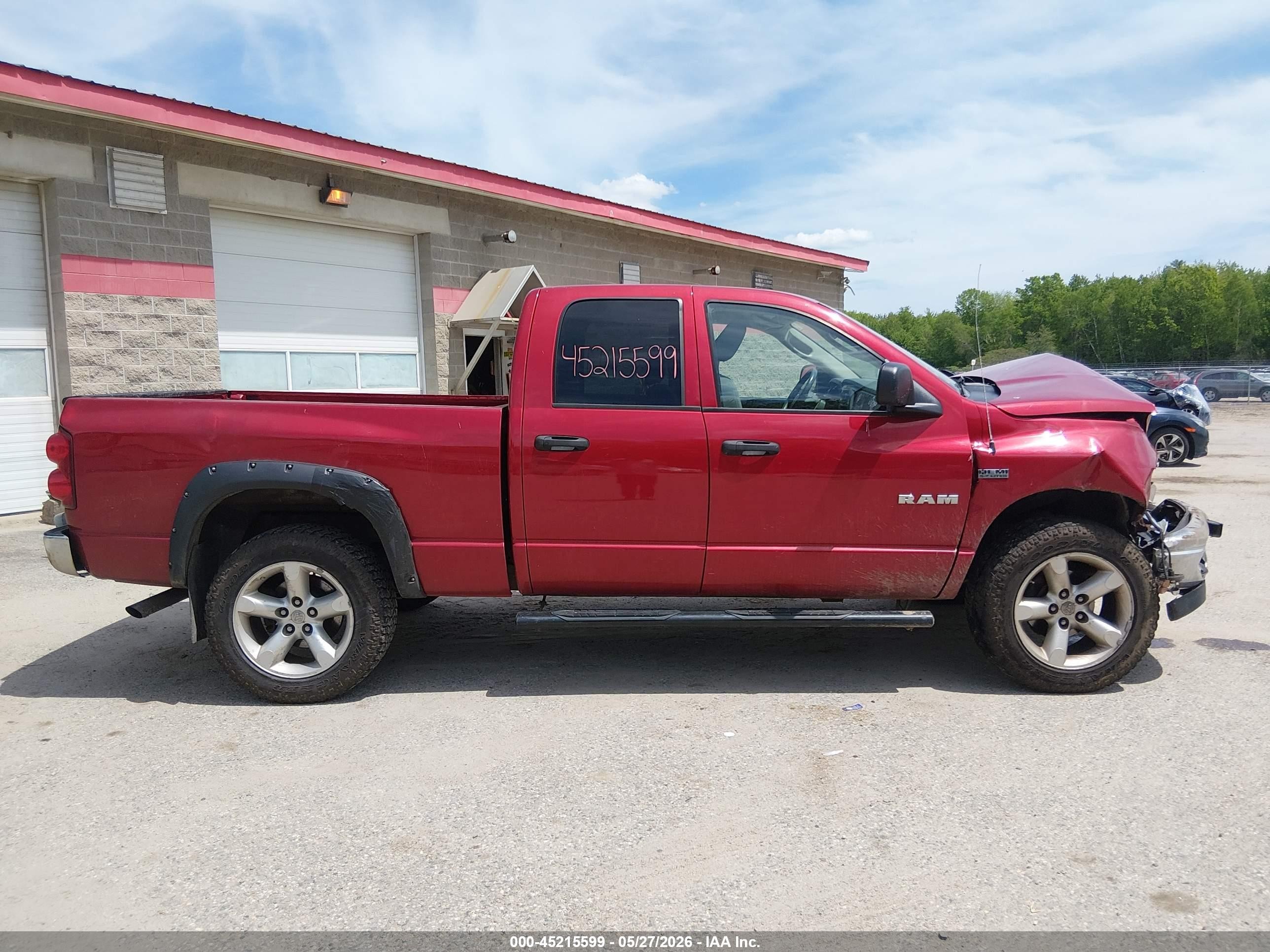 2008 Dodge Ram 1500 Slt Burgundy vin: 1D7HU18248S565053