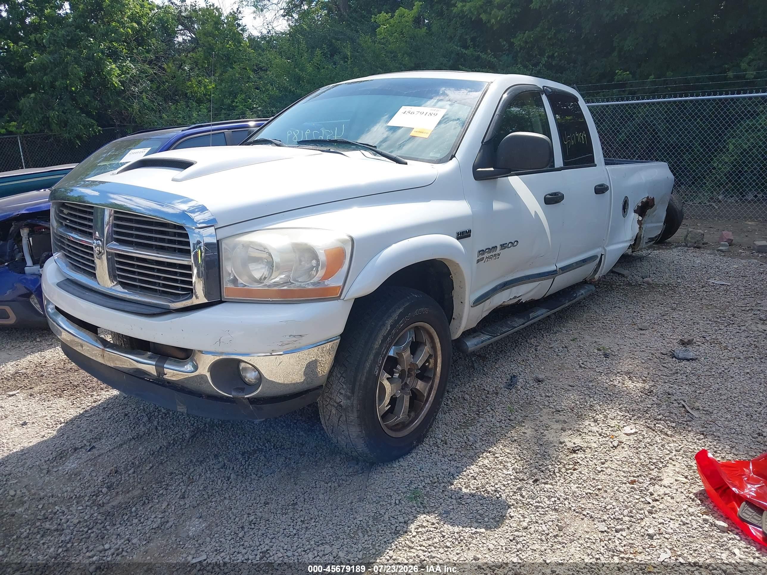 2006 Dodge Ram 1500 Slt/trx4 Off Road/sport Белый vin: 1D7HU18256S705446