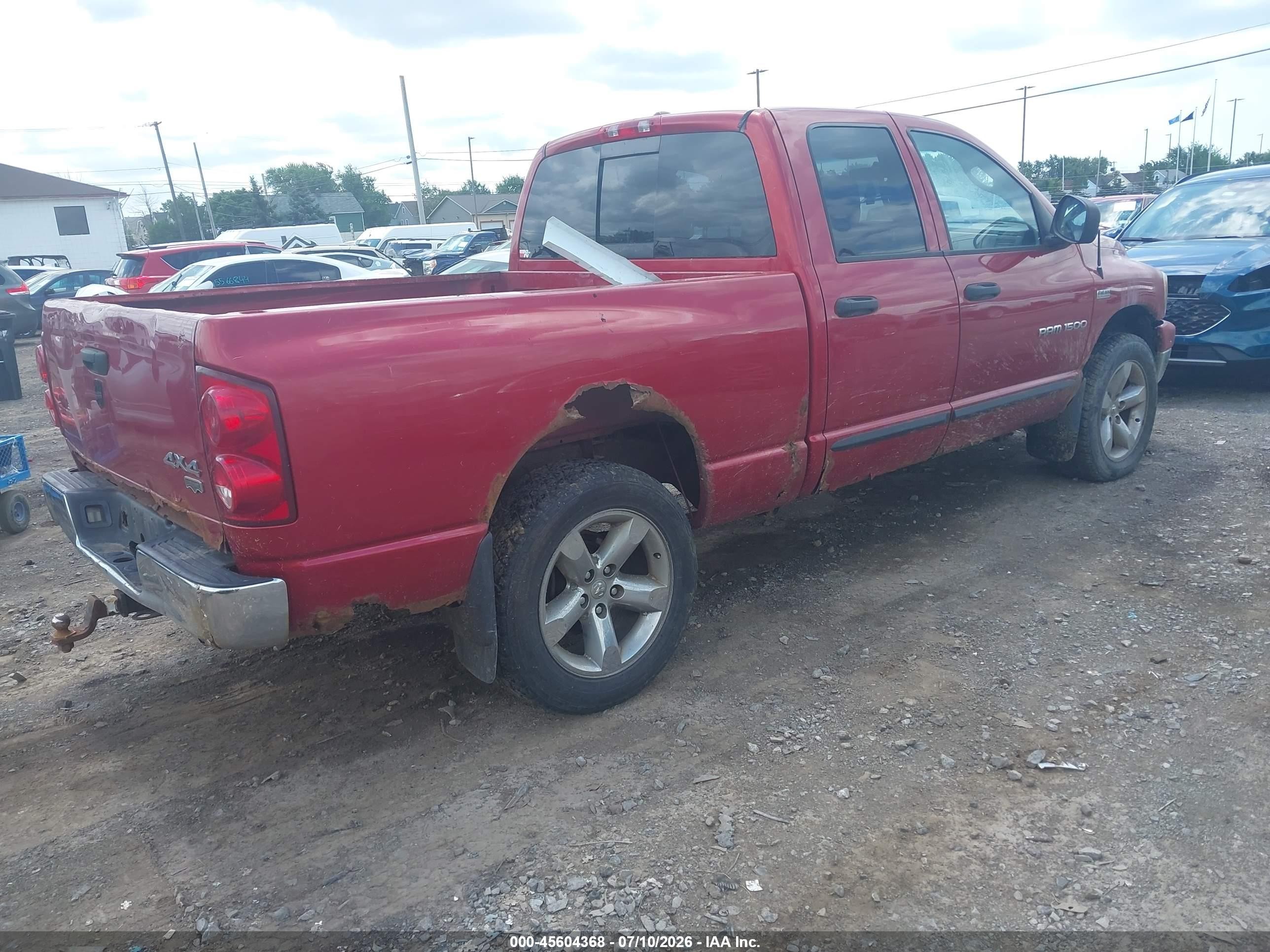 2007 Dodge Ram 1500 Slt/trx4 Off Road/sport Red vin: 1D7HU18257S115507