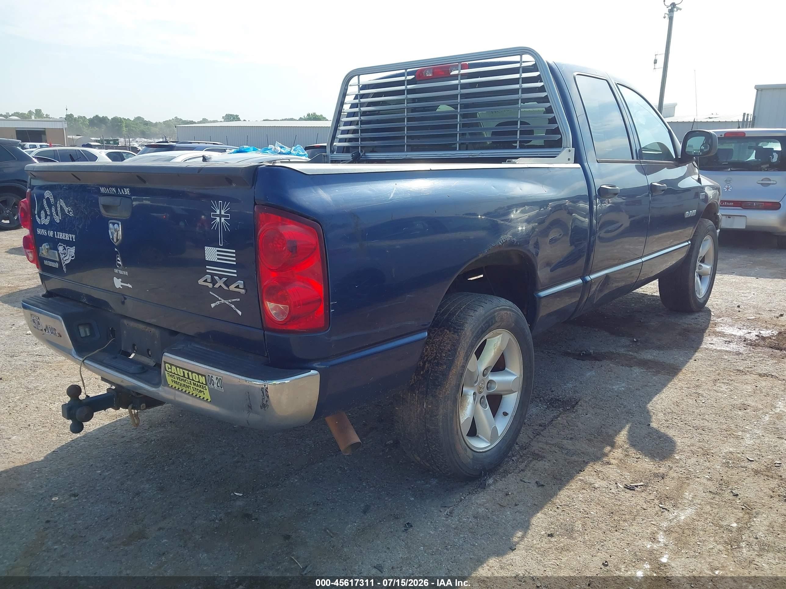 2008 Dodge Ram 1500 Slt Синий vin: 1D7HU18258J183622