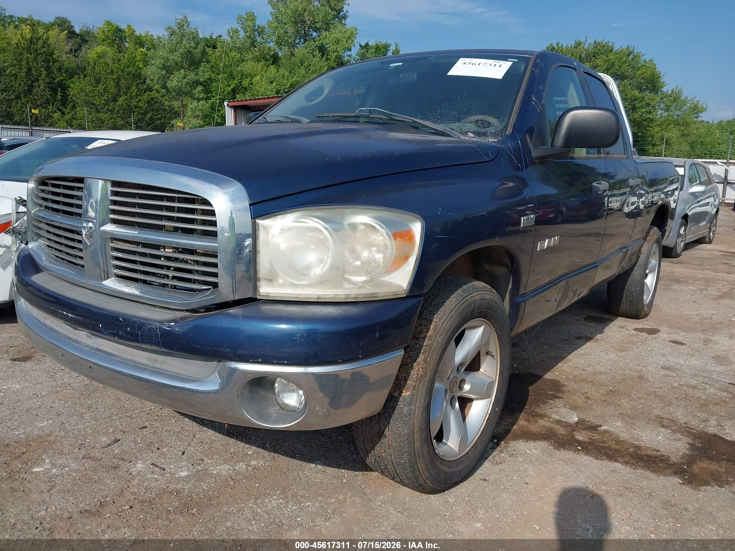 2008 Dodge Ram 1500 Slt Синий vin: 1D7HU18258J183622