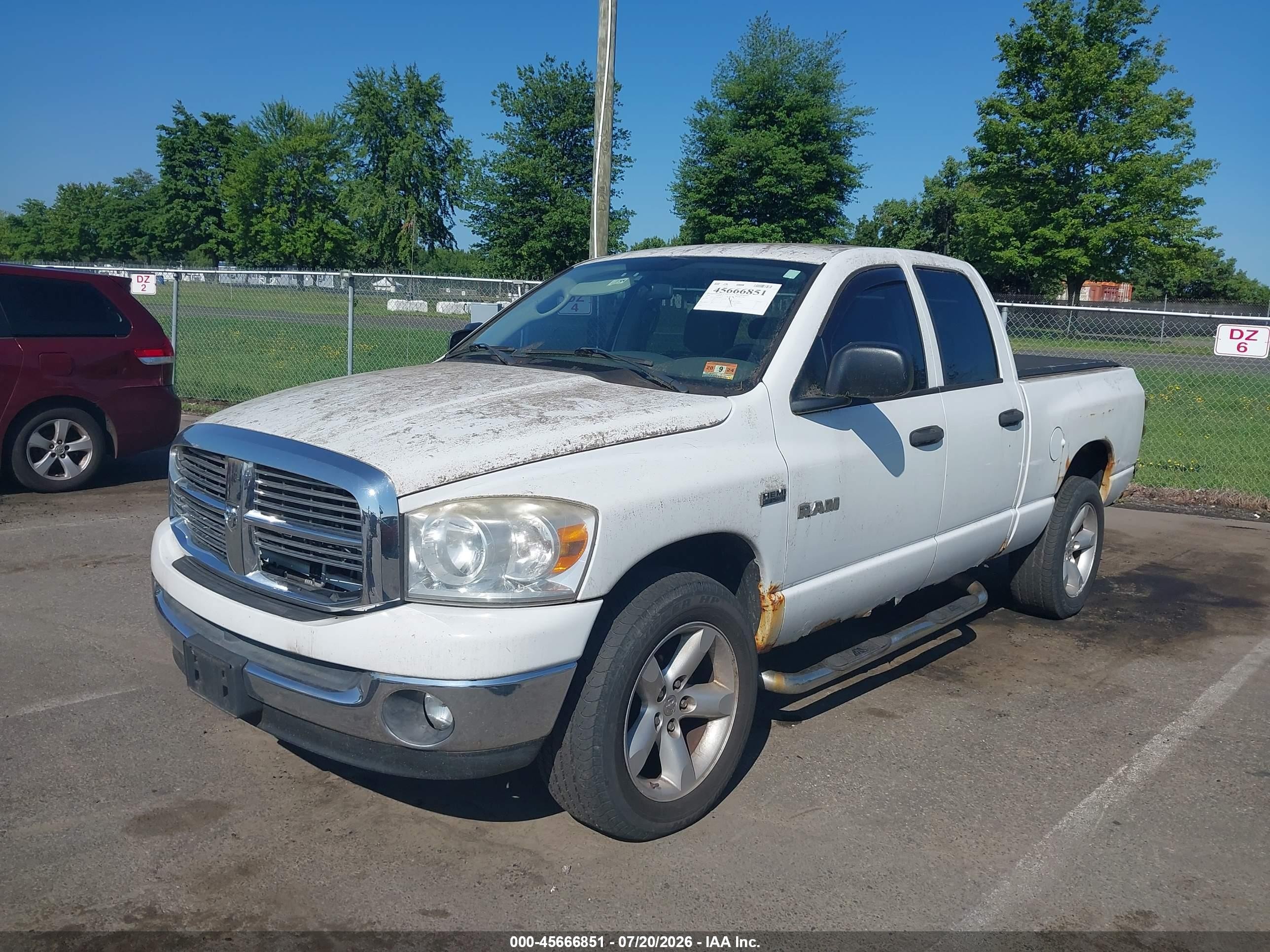 2008 Dodge Ram 1500 Slt White vin: 1D7HU18258S534071