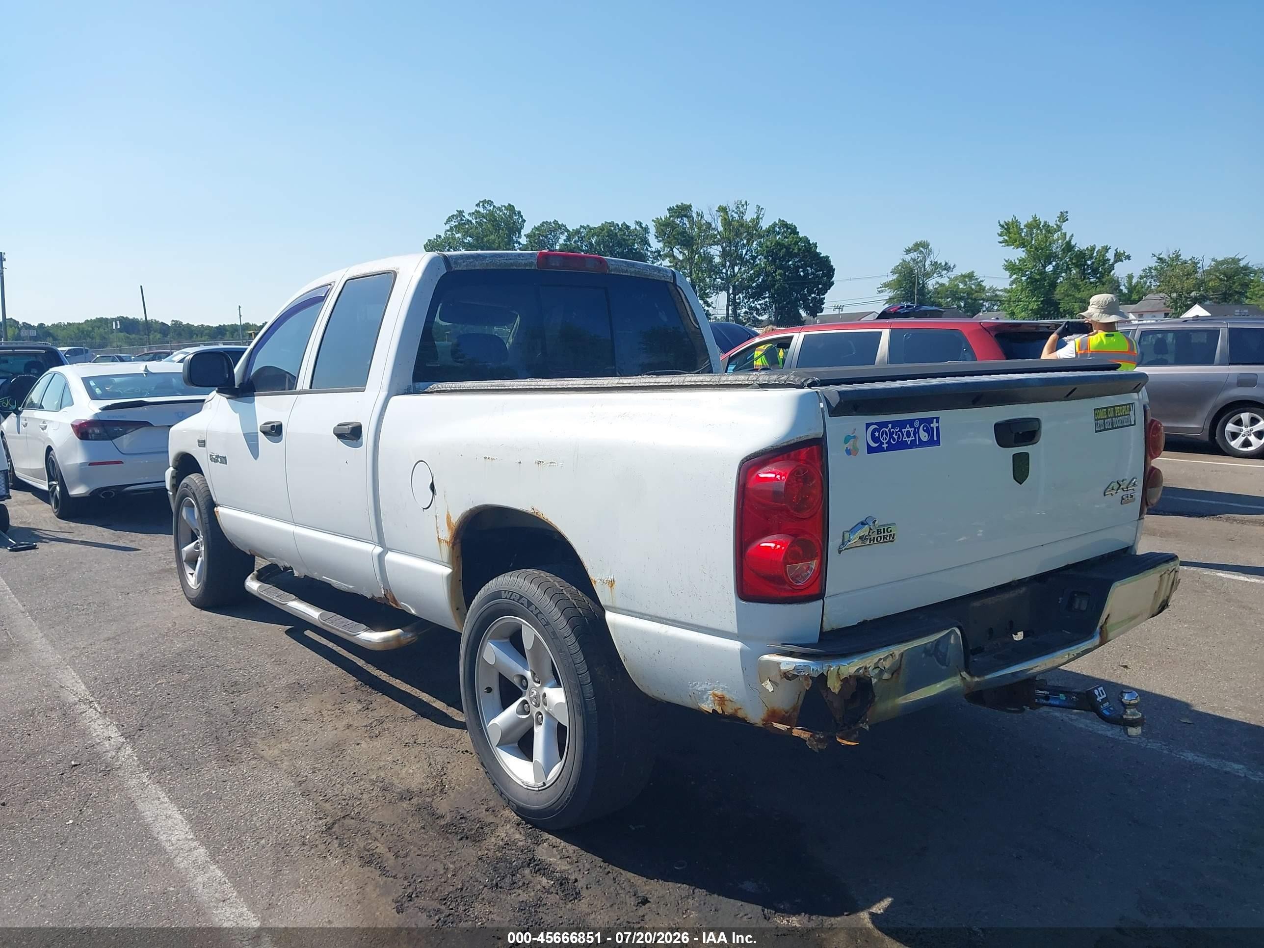 2008 Dodge Ram 1500 Slt White vin: 1D7HU18258S534071
