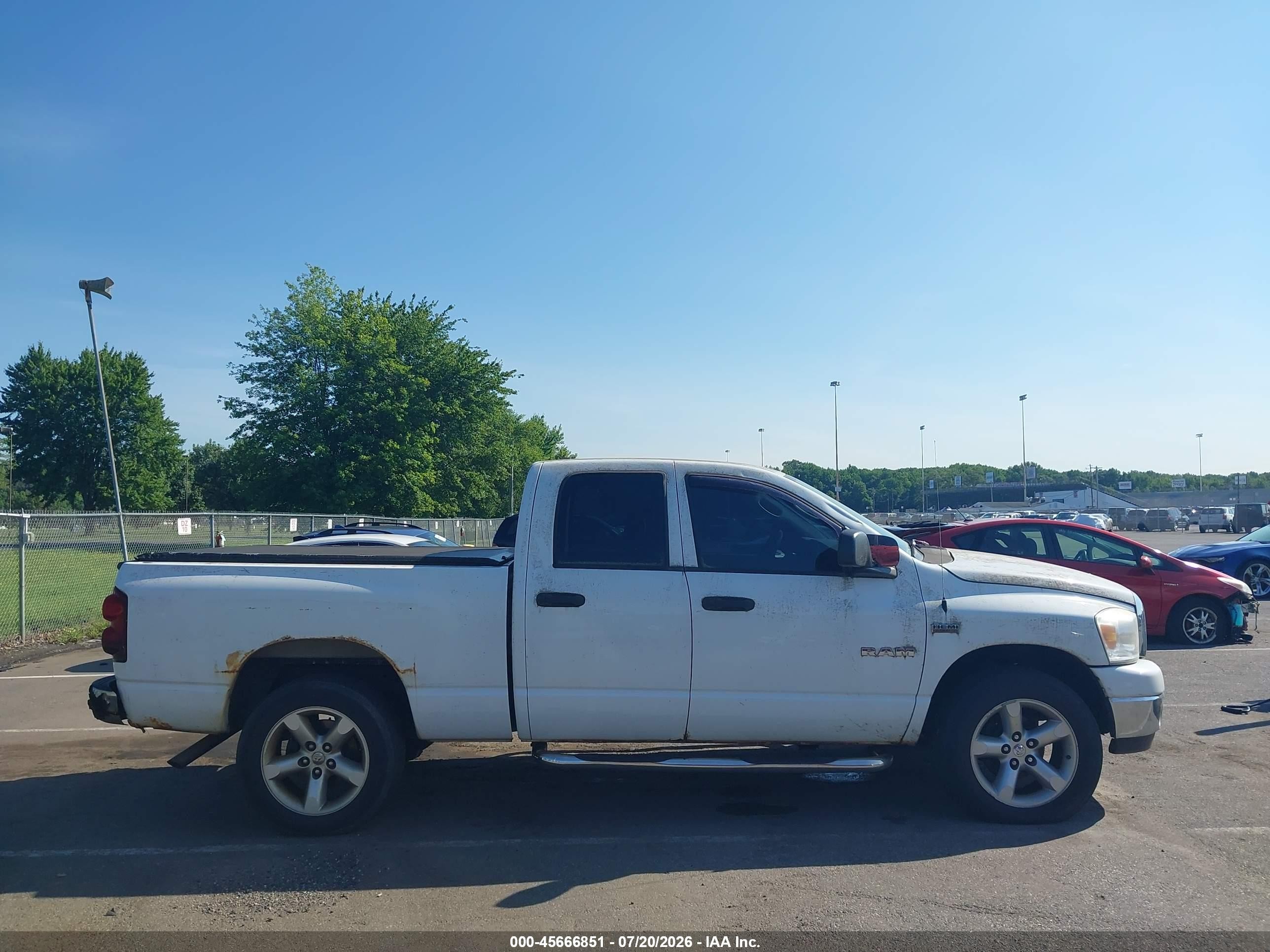 2008 Dodge Ram 1500 Slt White vin: 1D7HU18258S534071