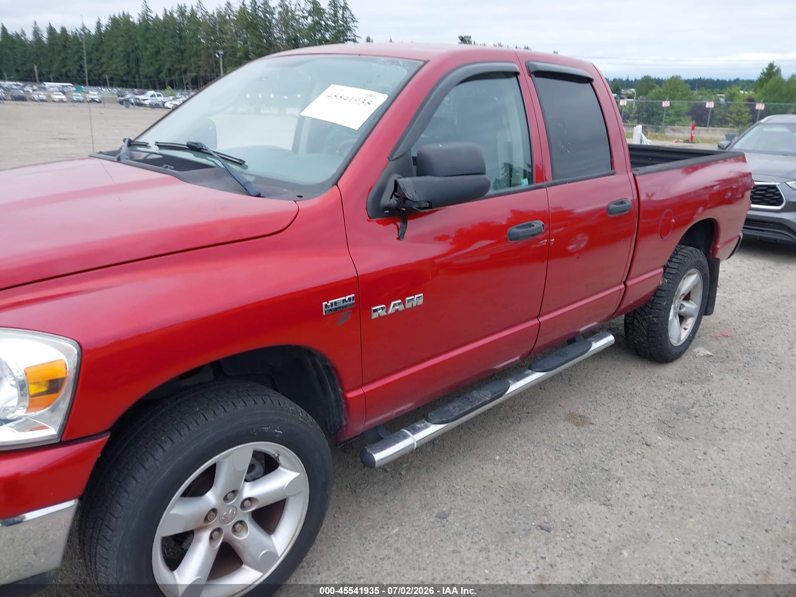 2008 Dodge Ram 1500 Slt Red vin: 1D7HU18258S621033