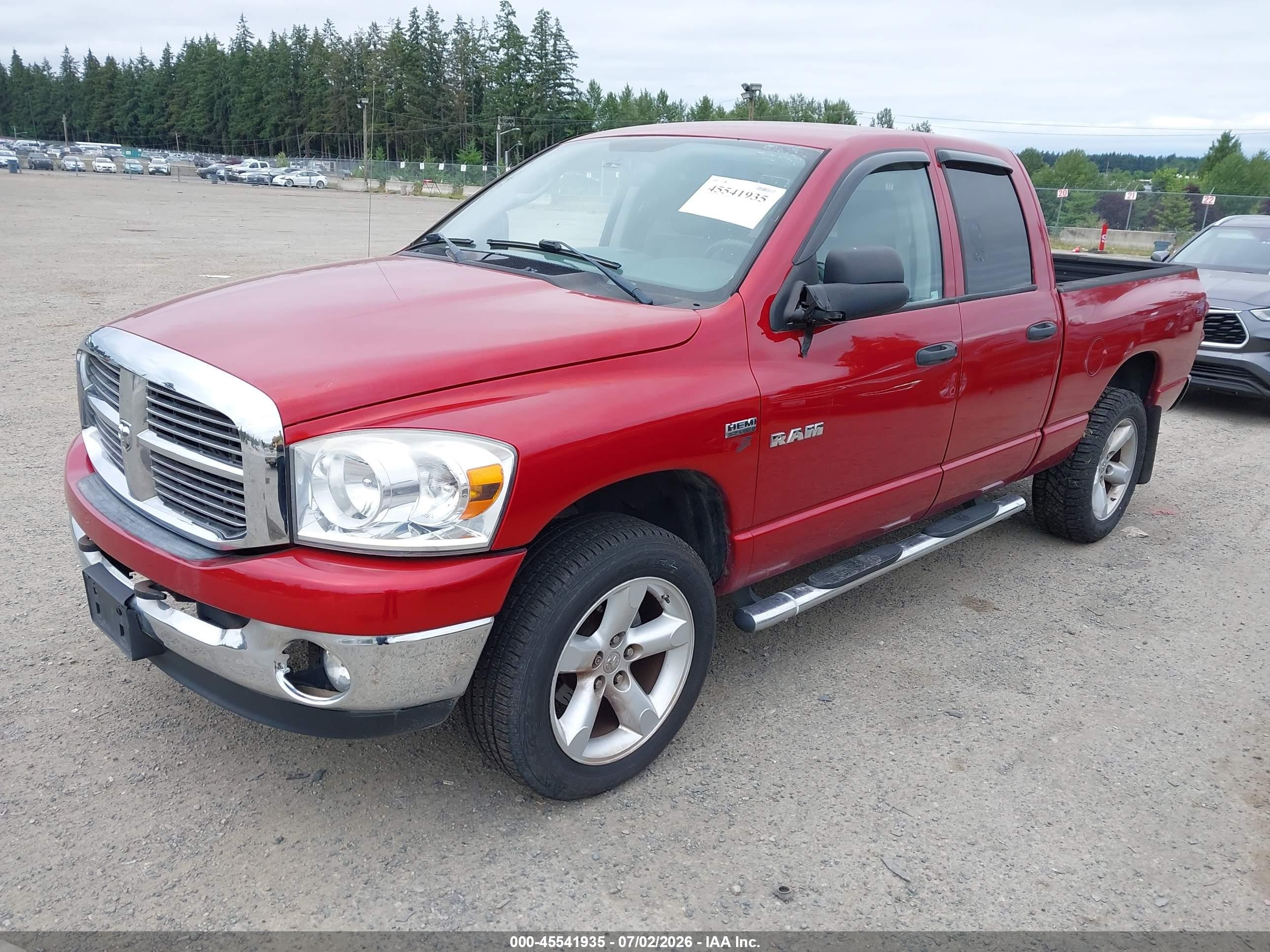2008 Dodge Ram 1500 Slt Red vin: 1D7HU18258S621033