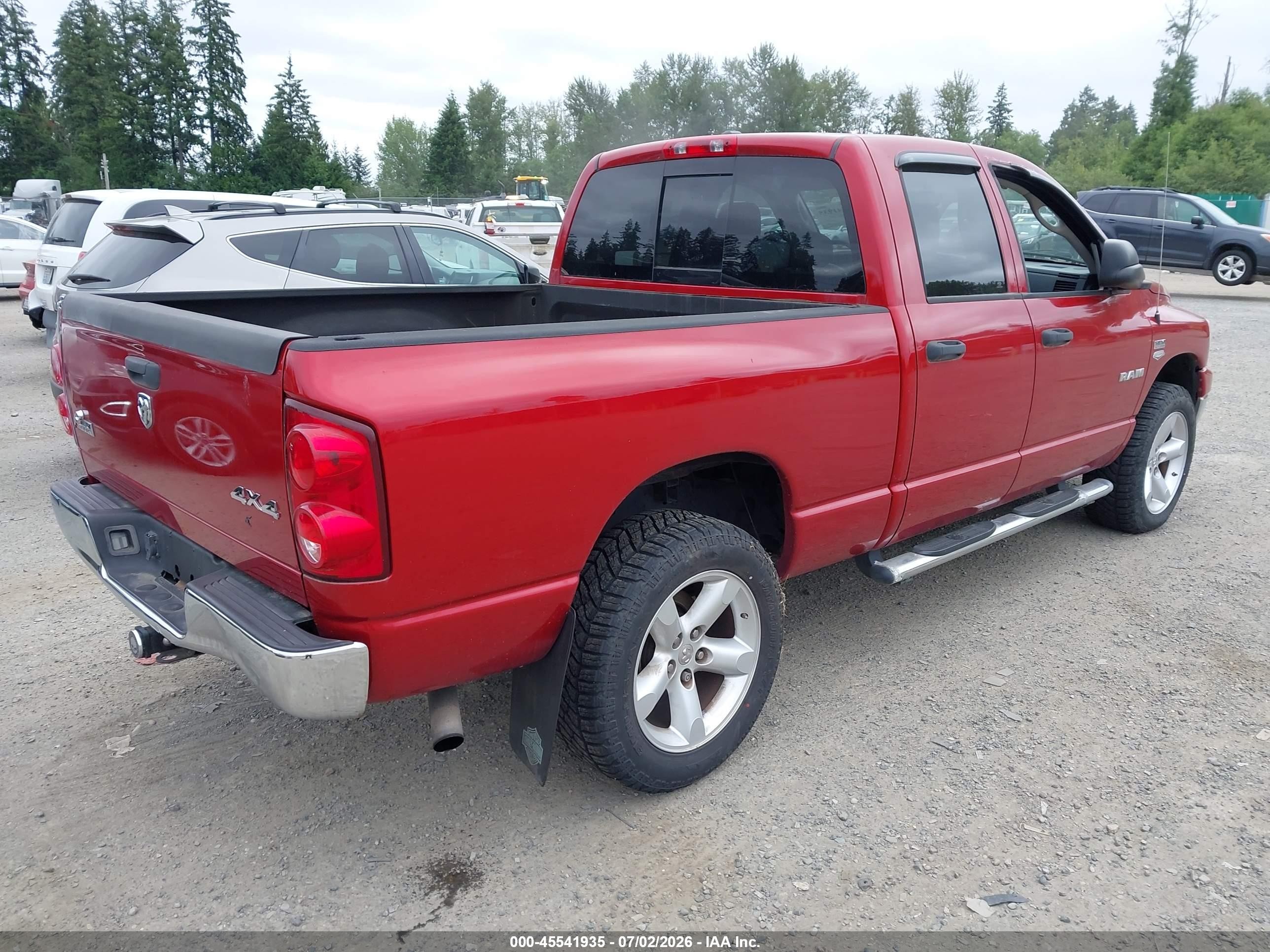 2008 Dodge Ram 1500 Slt Red vin: 1D7HU18258S621033