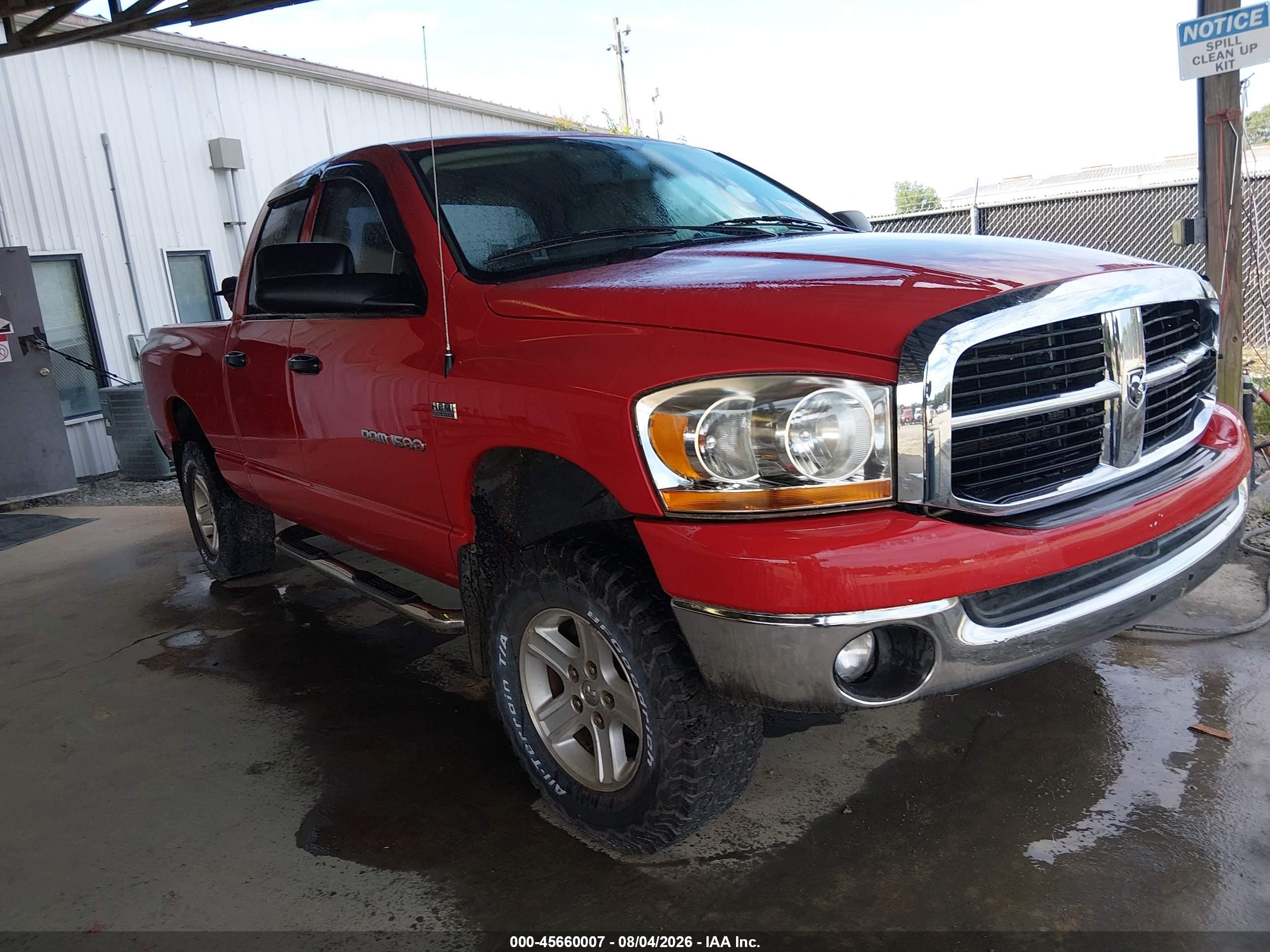 2006 Dodge Ram 1500 Slt/trx4 Off Road/sport Red vin: 1D7HU18266S628733