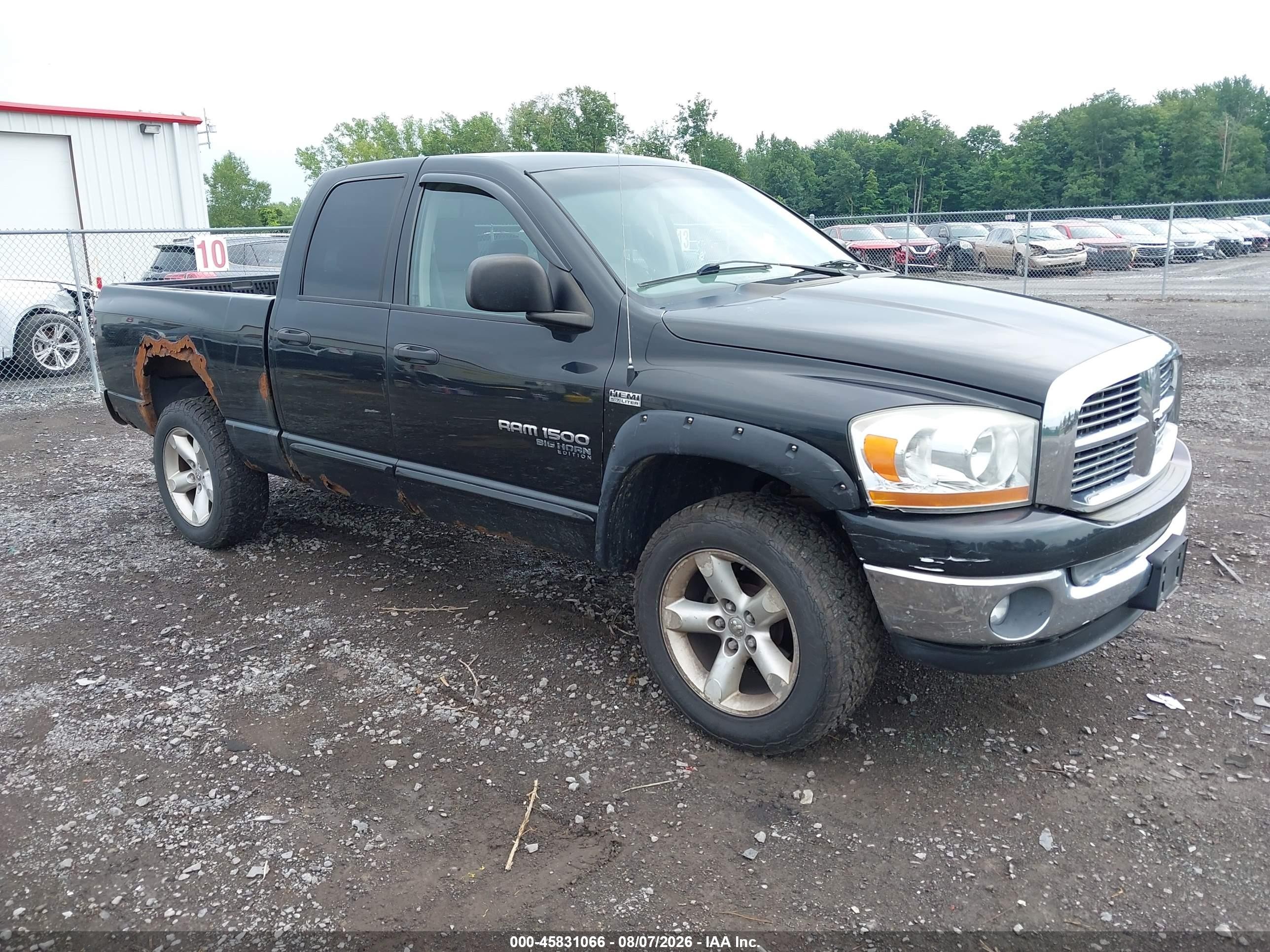 2006 Dodge Ram 1500 Slt/trx4 Off Road/sport Black vin: 1D7HU18266S648187