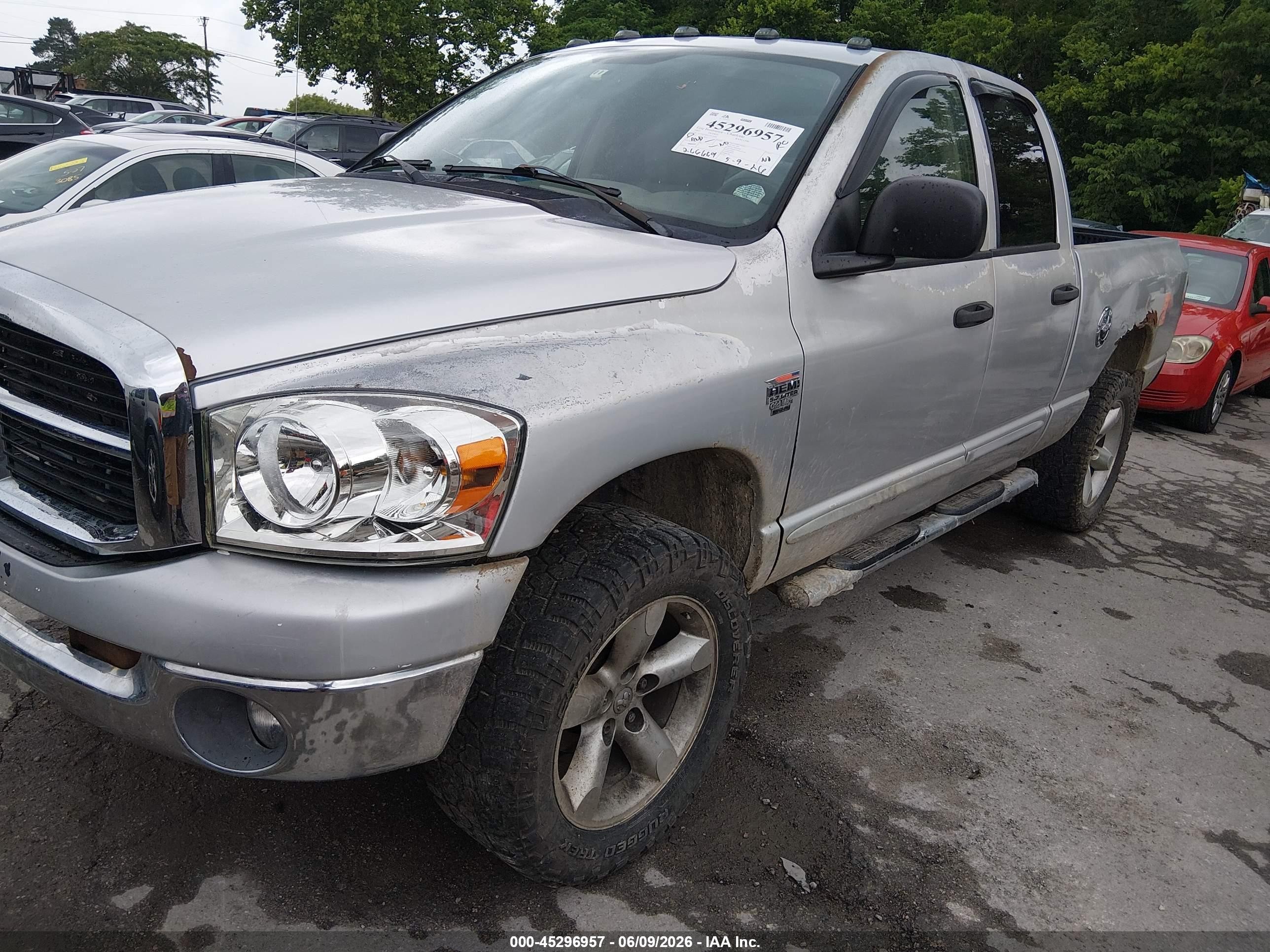 2007 Dodge Ram 1500 Slt/trx4 Off Road/sport Gray vin: 1D7HU18267S133689