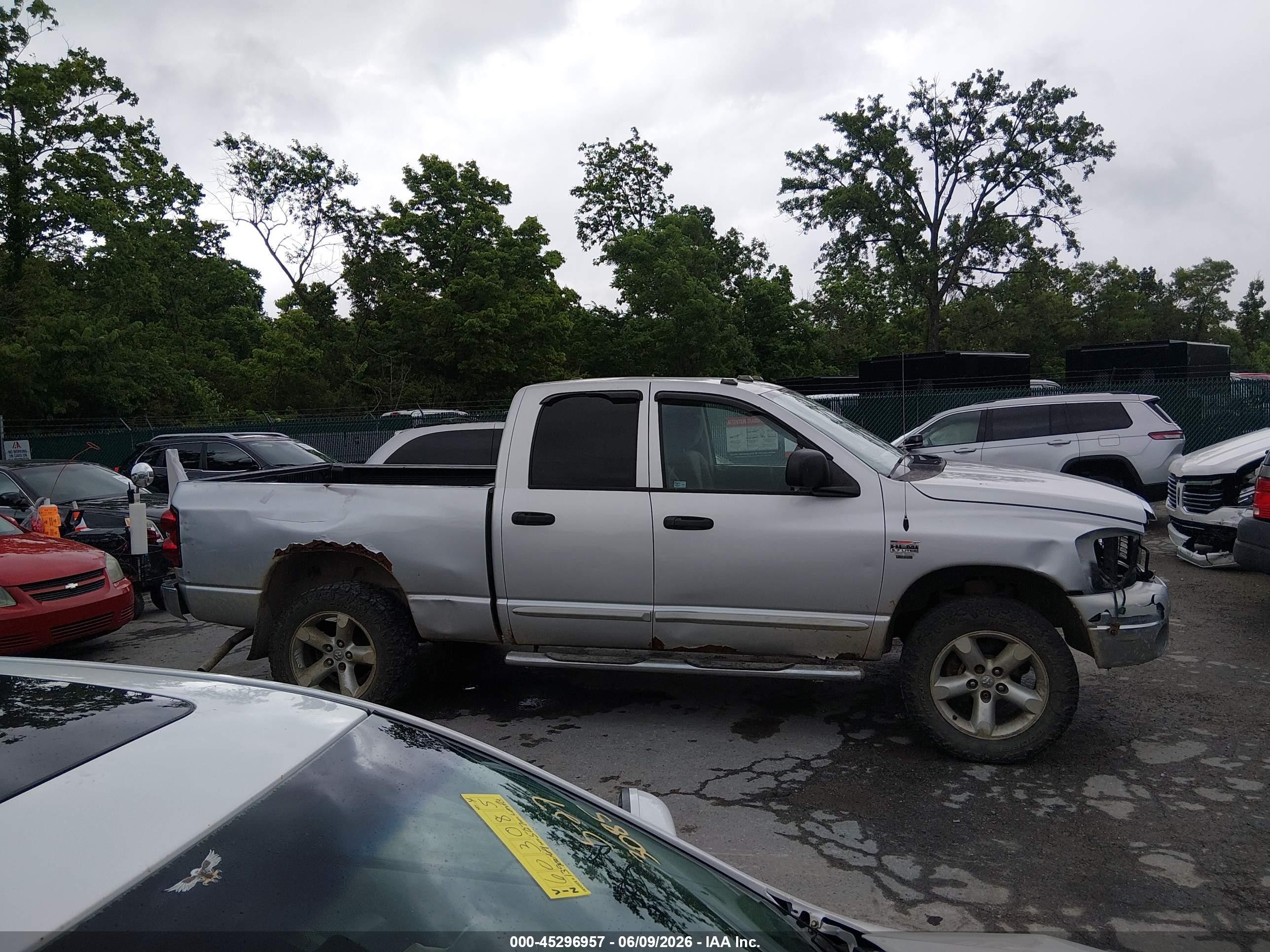 2007 Dodge Ram 1500 Slt/trx4 Off Road/sport Gray vin: 1D7HU18267S133689