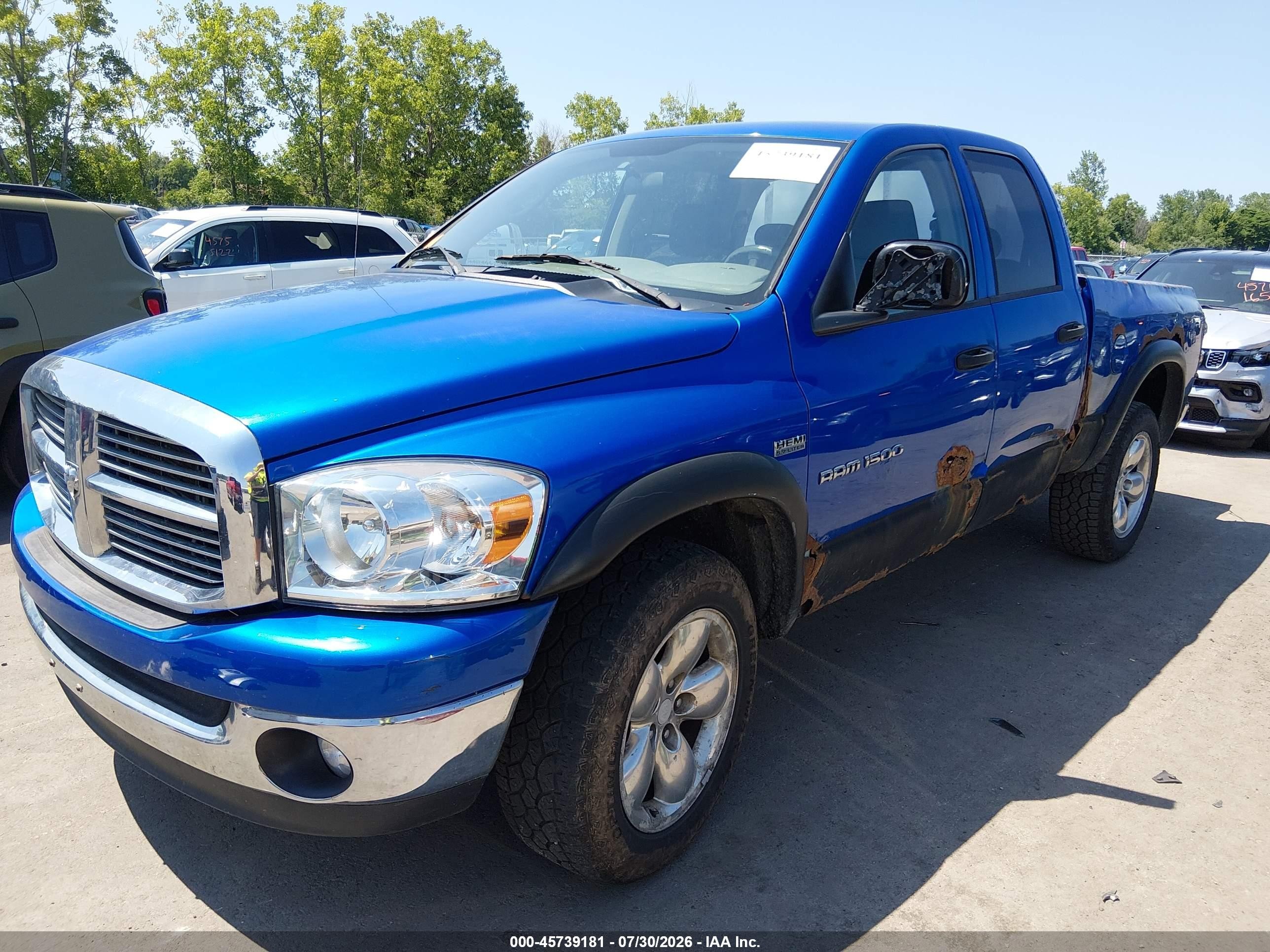 2007 Dodge Ram 1500 St/slt Blue vin: 1D7HU18267S183654