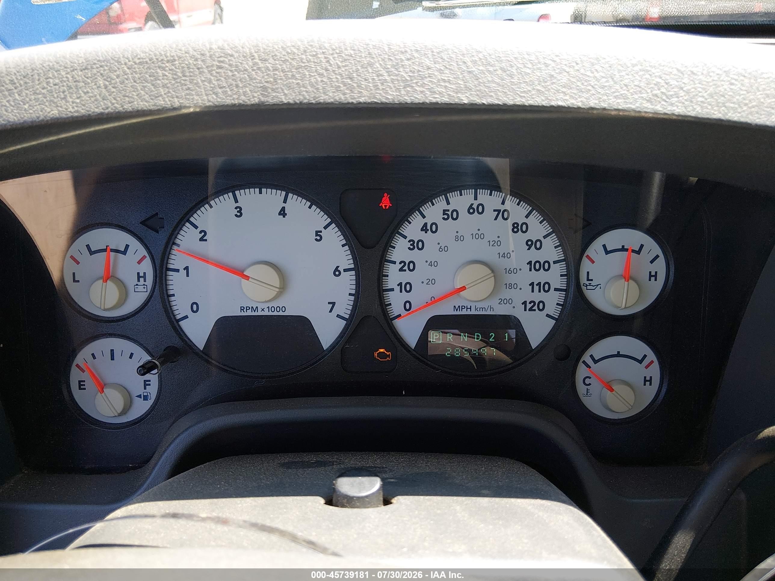 2007 Dodge Ram 1500 St/slt Blue vin: 1D7HU18267S183654