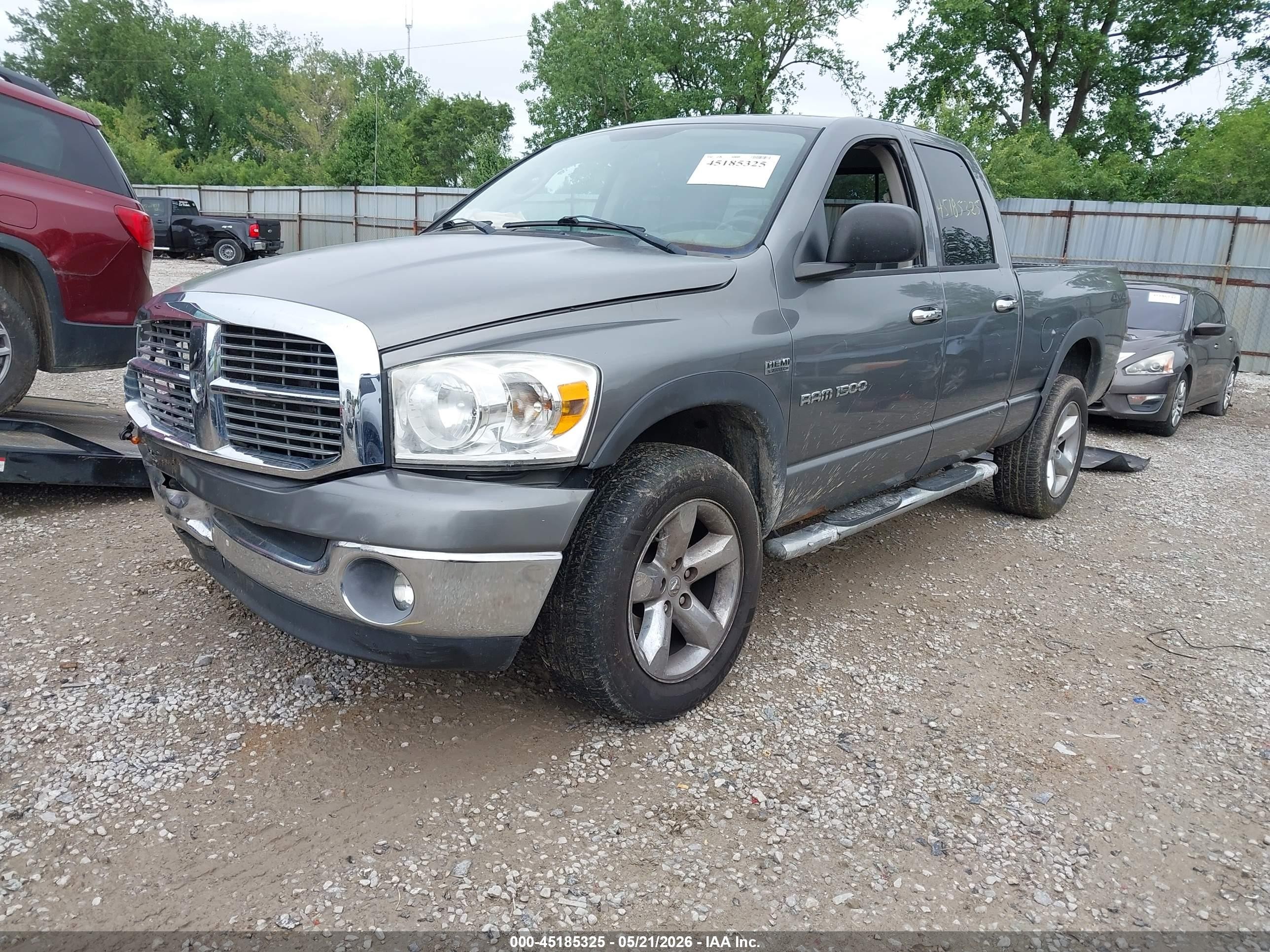 2007 Dodge Ram 1500 Slt/trx4 Off Road/sport Gray vin: 1D7HU18267S262807