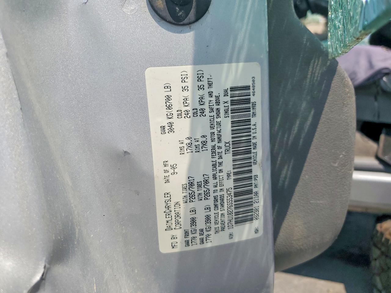 2006 Dodge Ram 1500 St Silver vin: 1D7HU18276S553475