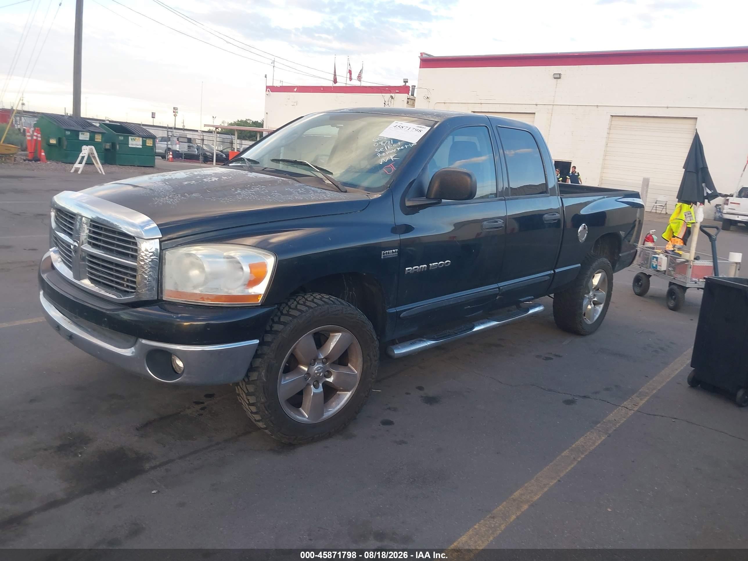 2006 Dodge Ram 1500 Slt/trx4 Off Road/sport Черный vin: 1D7HU18276S661627