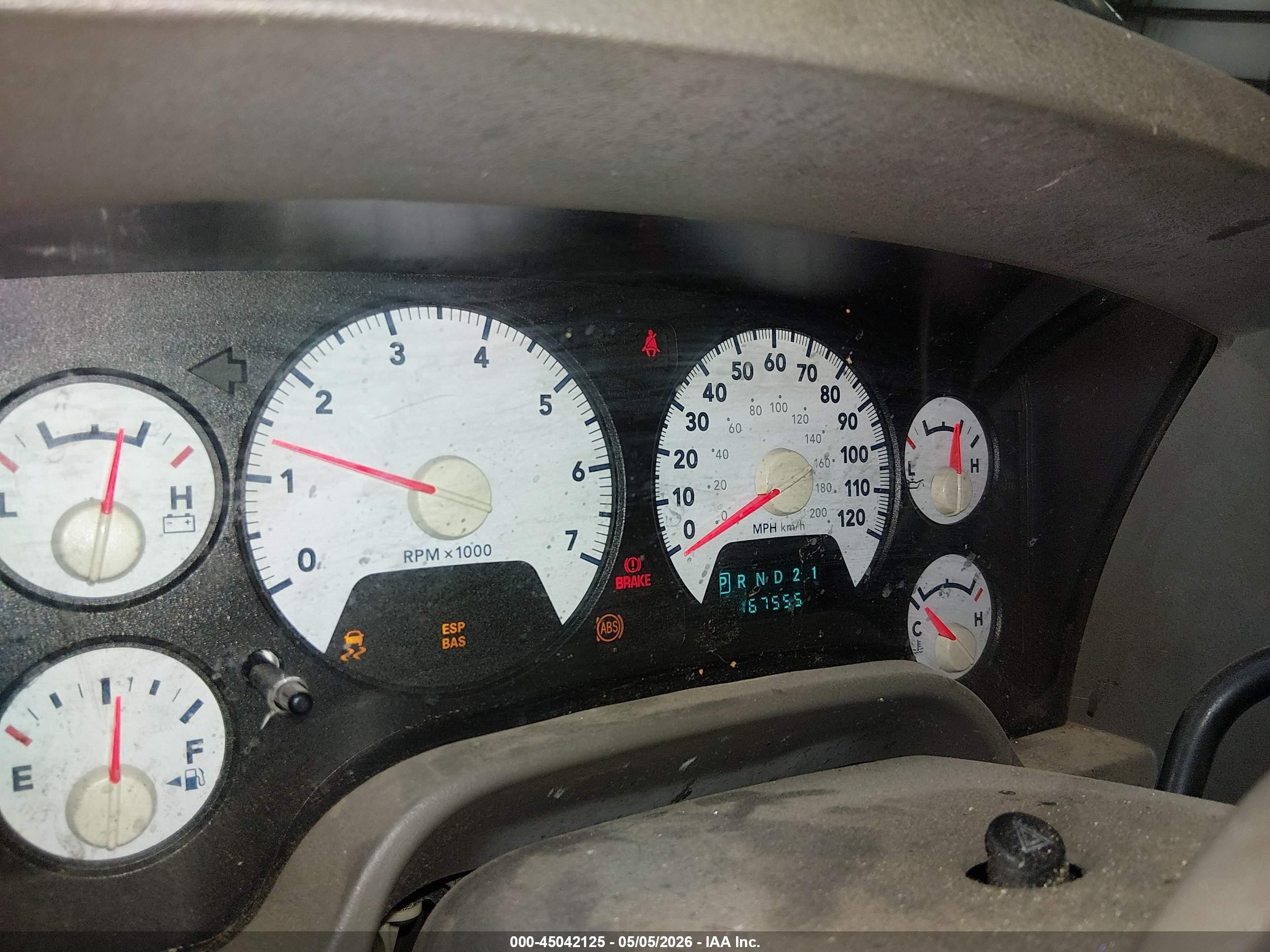 2008 Dodge Ram 1500 Laramie Gray vin: 1D7HU18278S612592