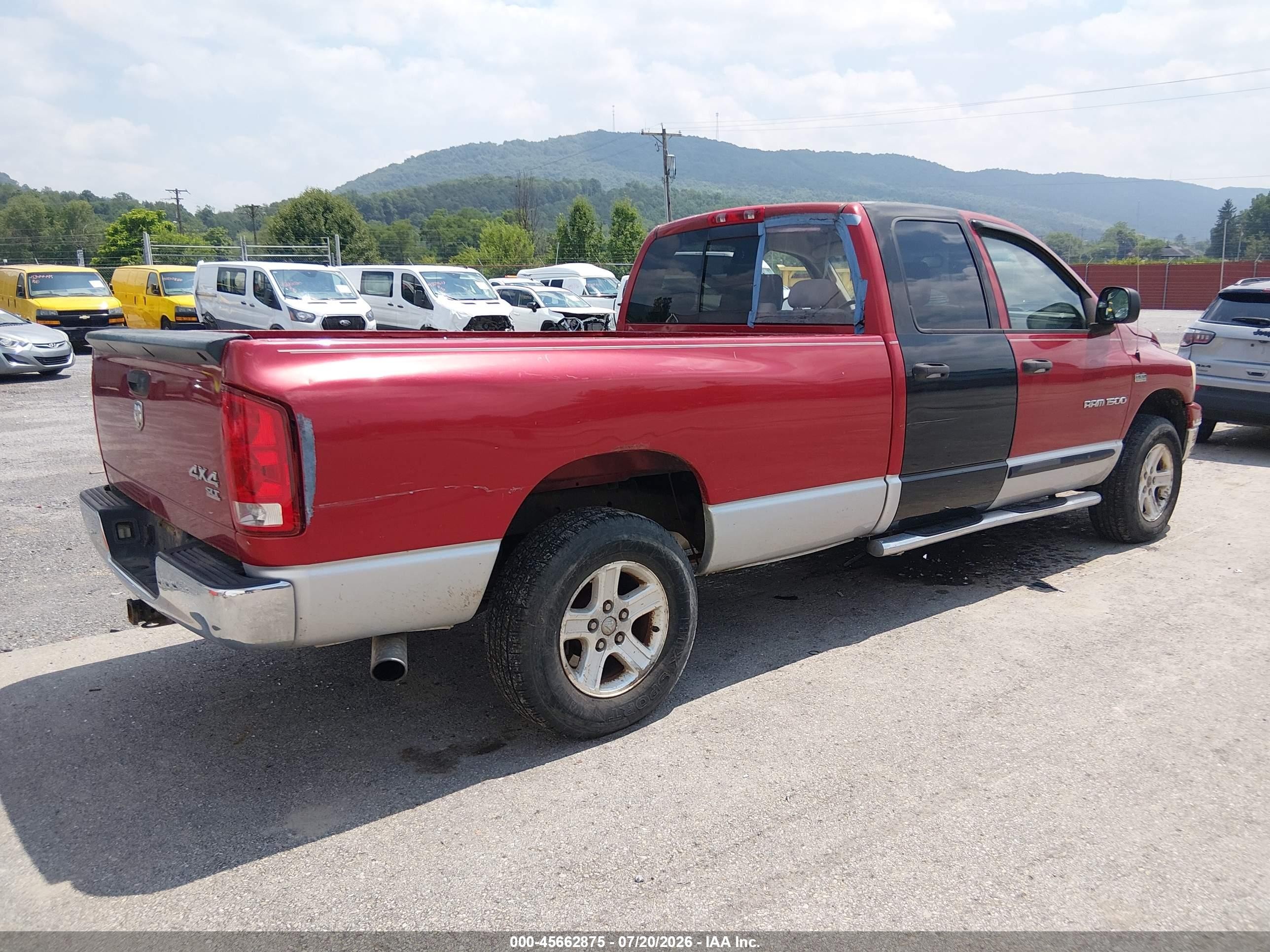 2006 Dodge Ram 1500 Slt Red vin: 1D7HU18286J129213
