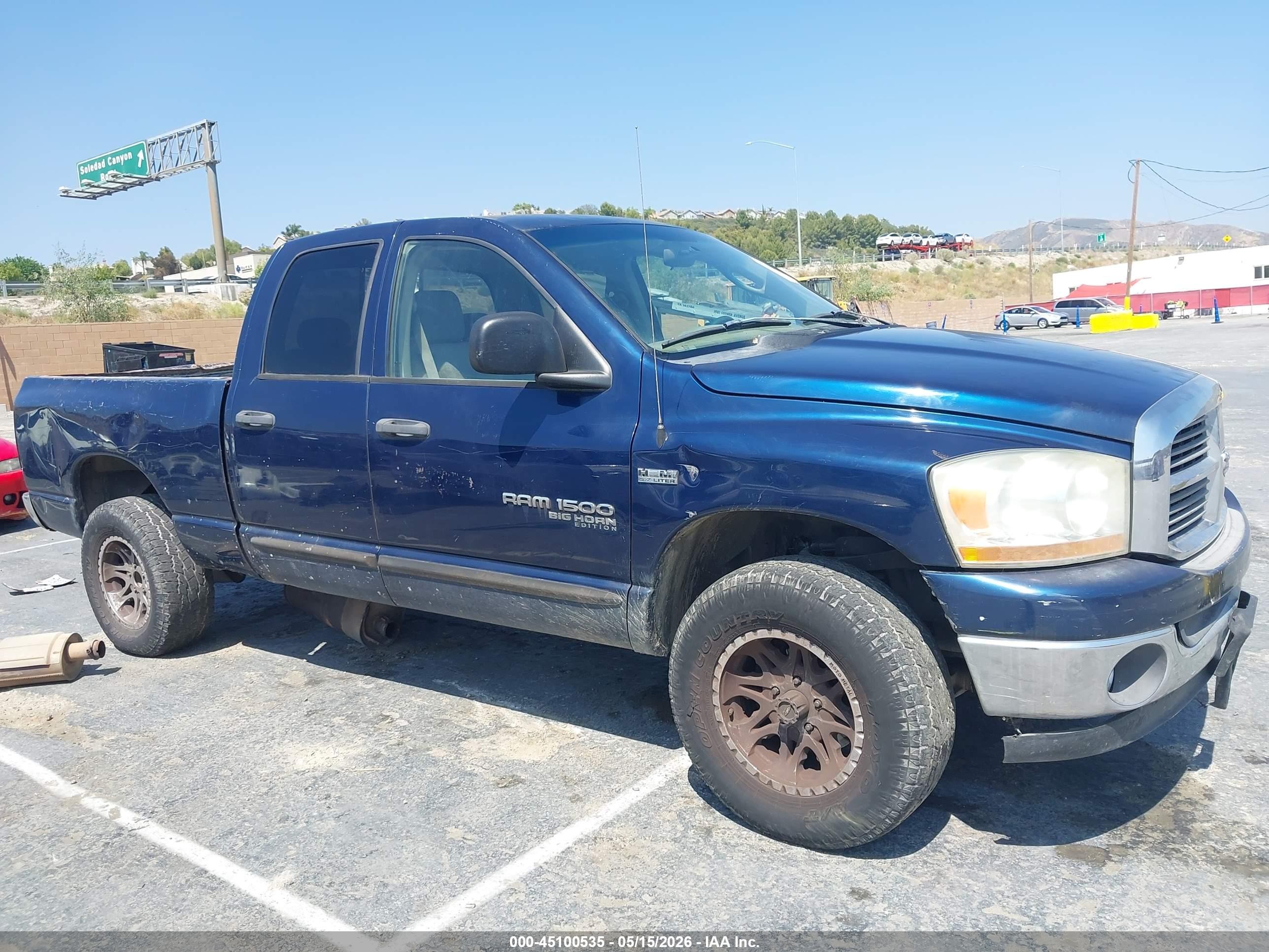 2006 Dodge Ram 1500 Slt/trx4 Off Road/sport Синий vin: 1D7HU18286S512773
