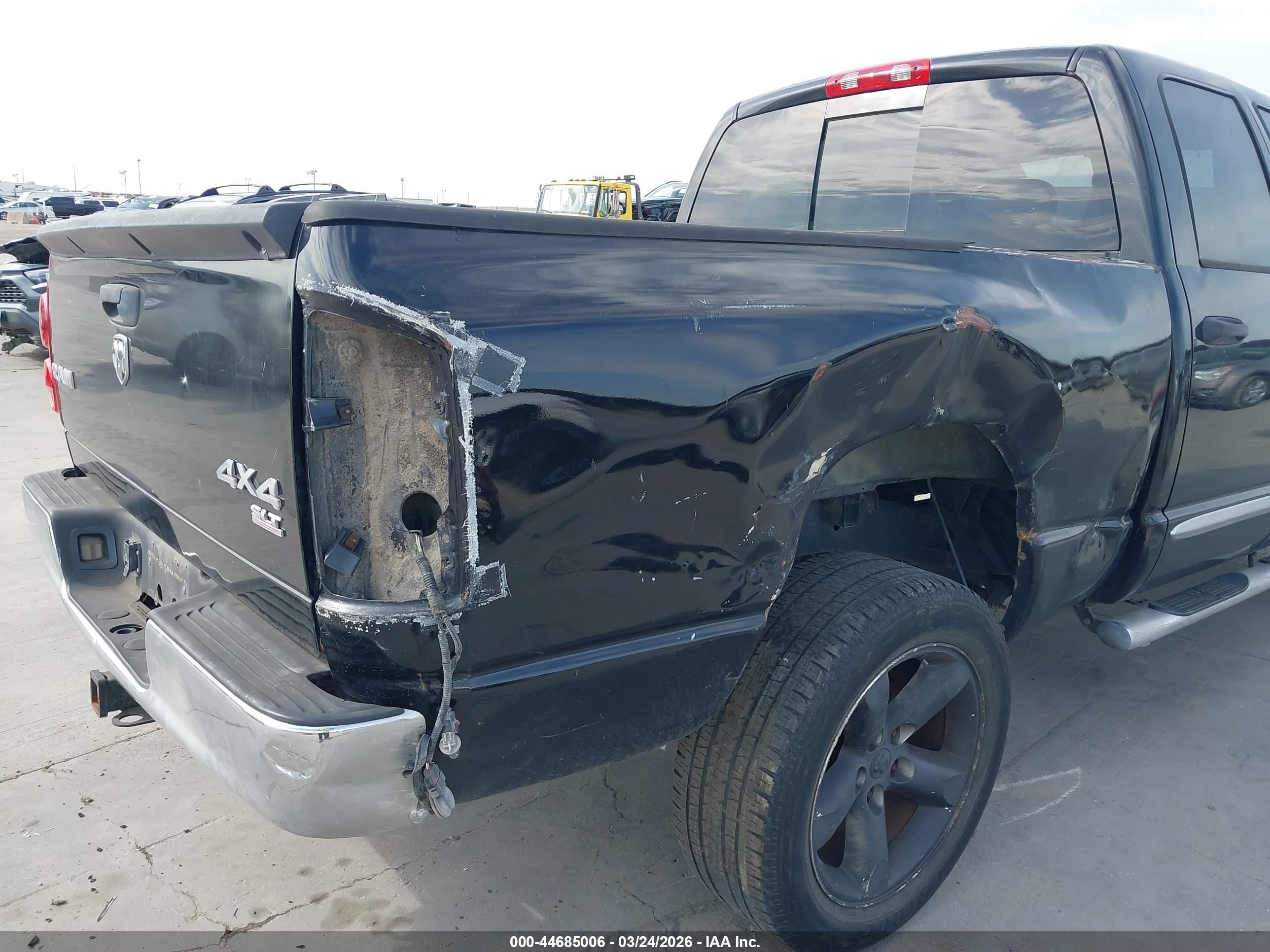 2008 Dodge Ram 1500 Slt Black vin: 1D7HU18288S618255