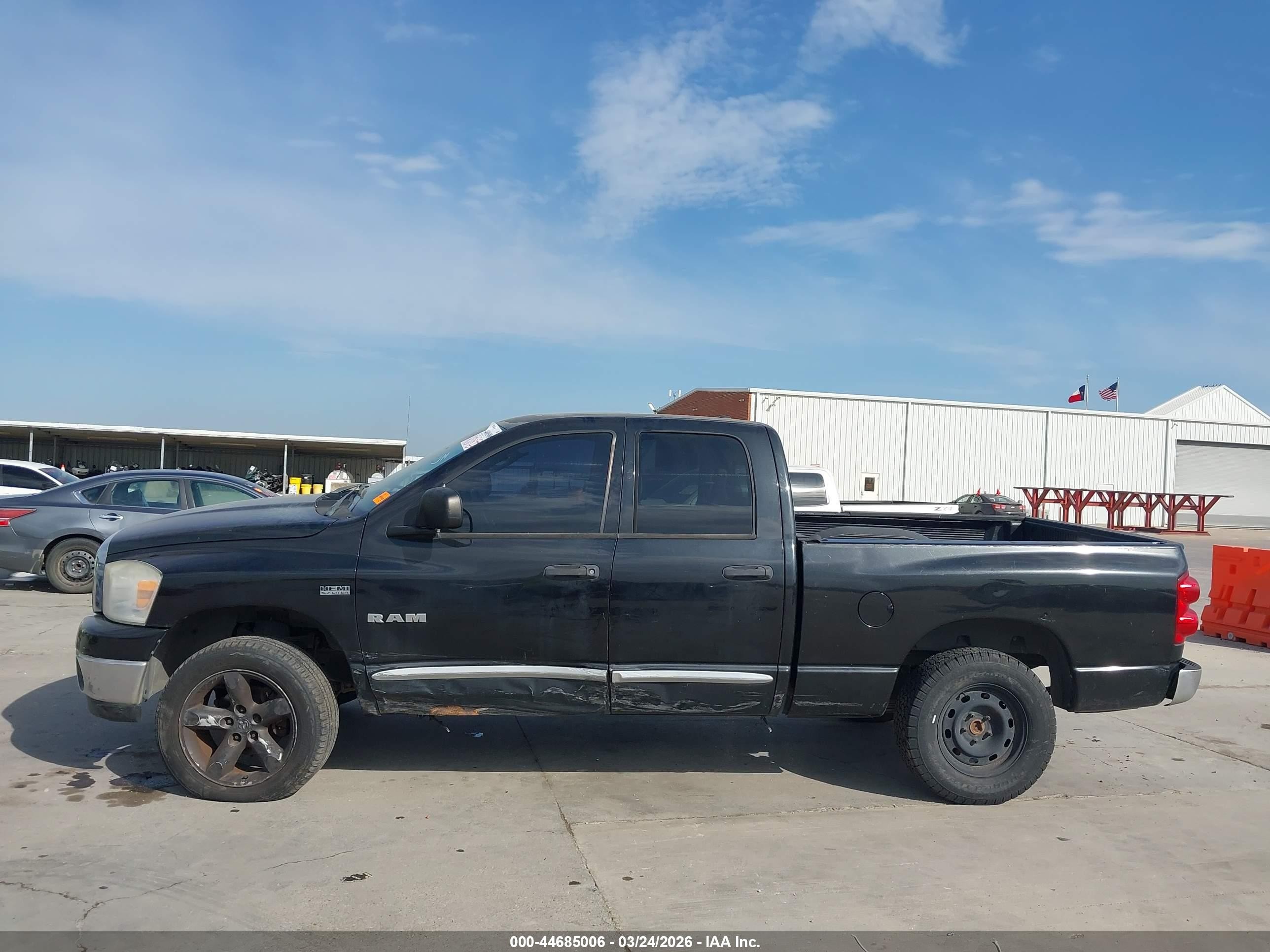 2008 Dodge Ram 1500 Slt Black vin: 1D7HU18288S618255