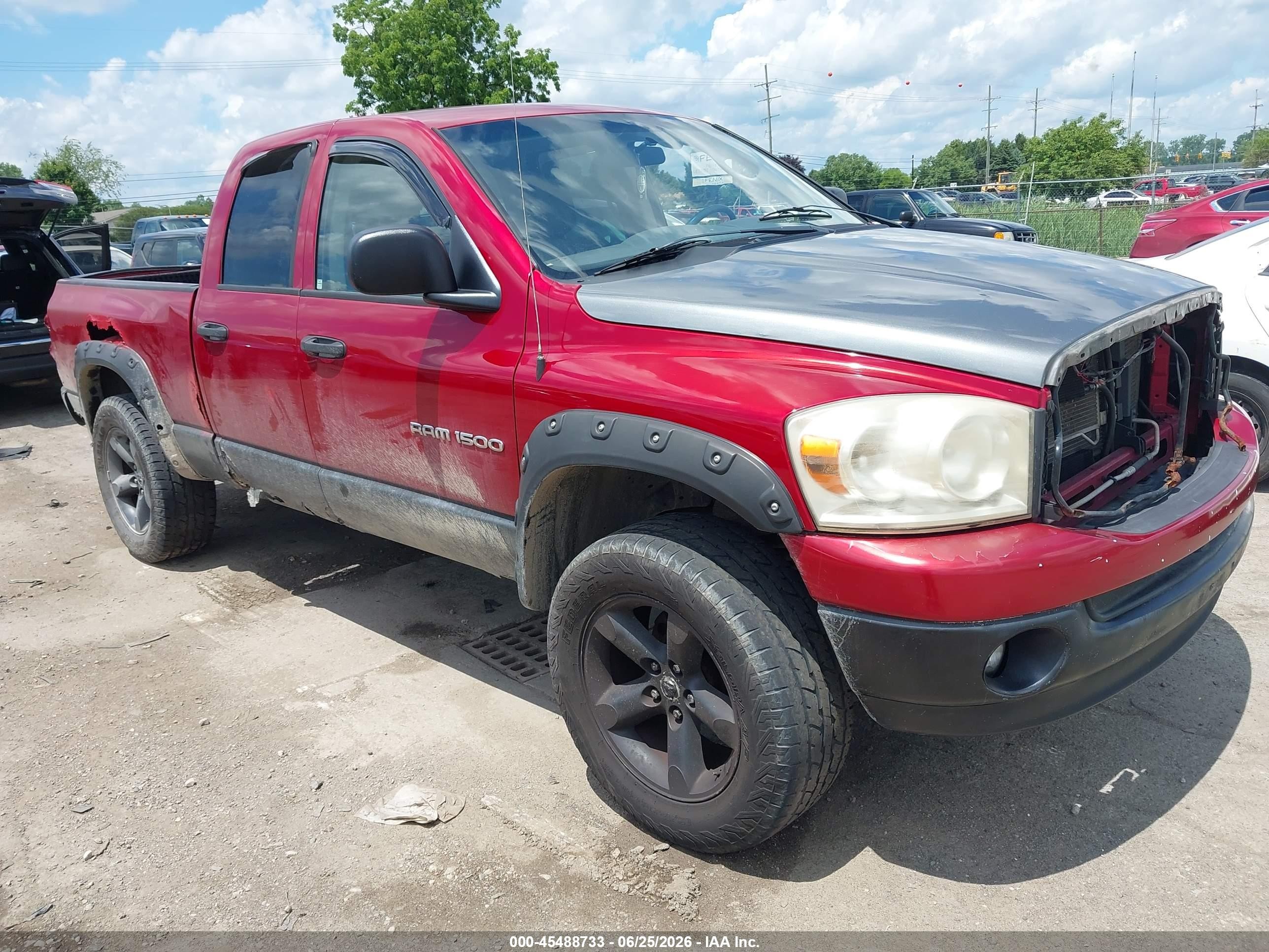 2007 Dodge Ram 1500 Slt/trx4 Off Road/sport Red vin: 1D7HU18297S189657