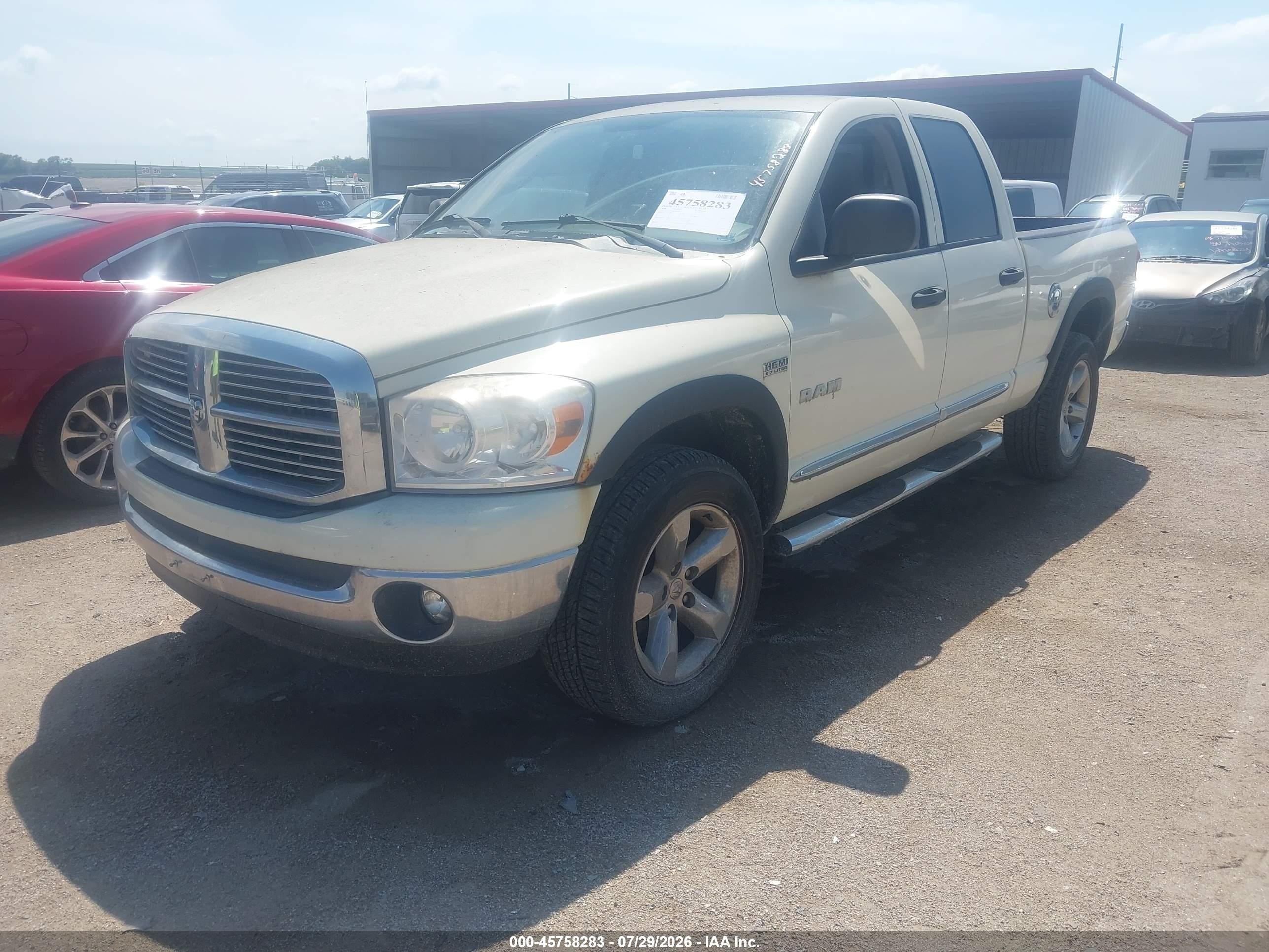 2008 Dodge Ram 1500 Slt Tan vin: 1D7HU18298J164202