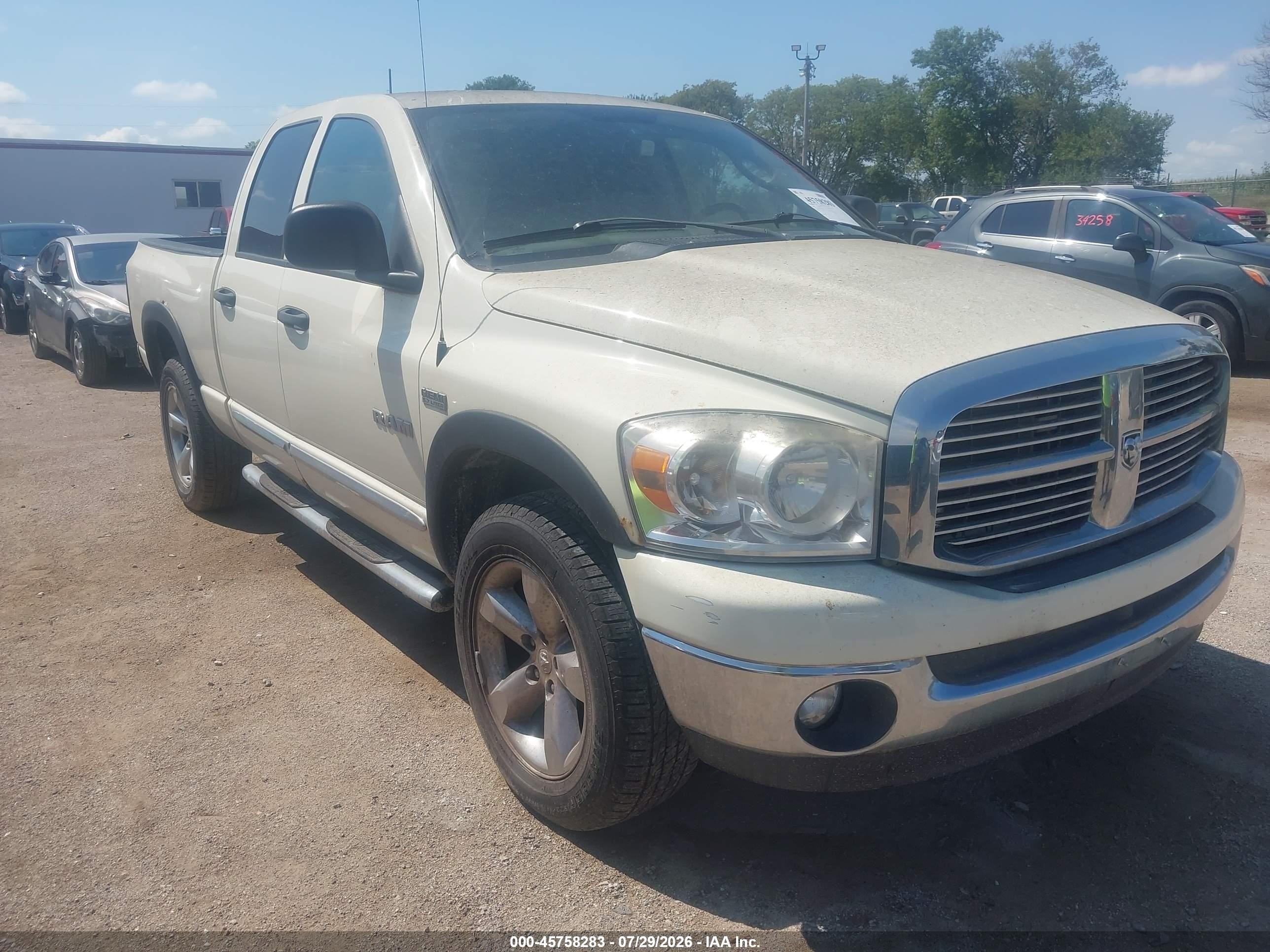 2008 Dodge Ram 1500 Slt Tan vin: 1D7HU18298J164202