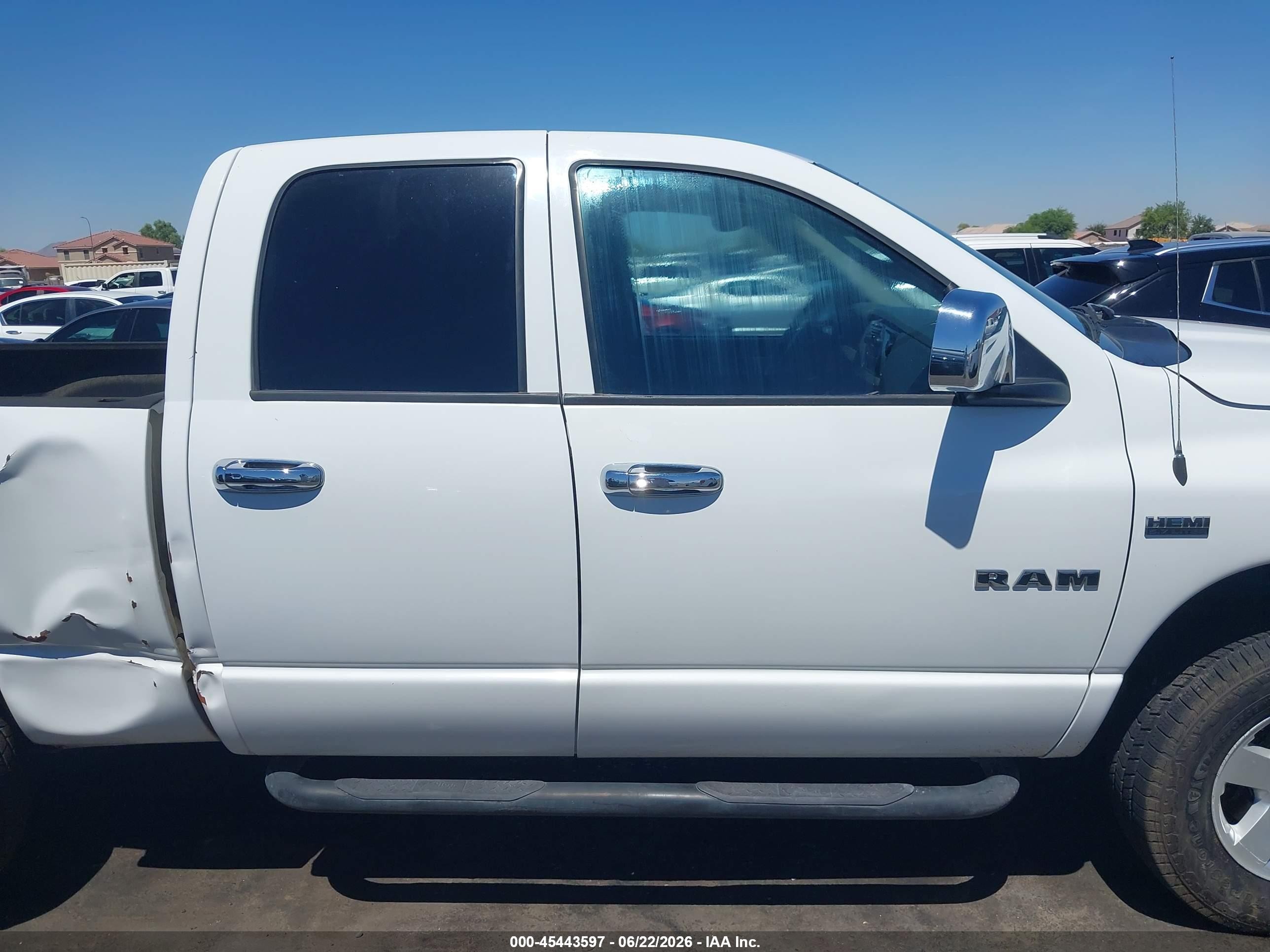 2008 Dodge Ram 1500 Slt White vin: 1D7HU18298J239240