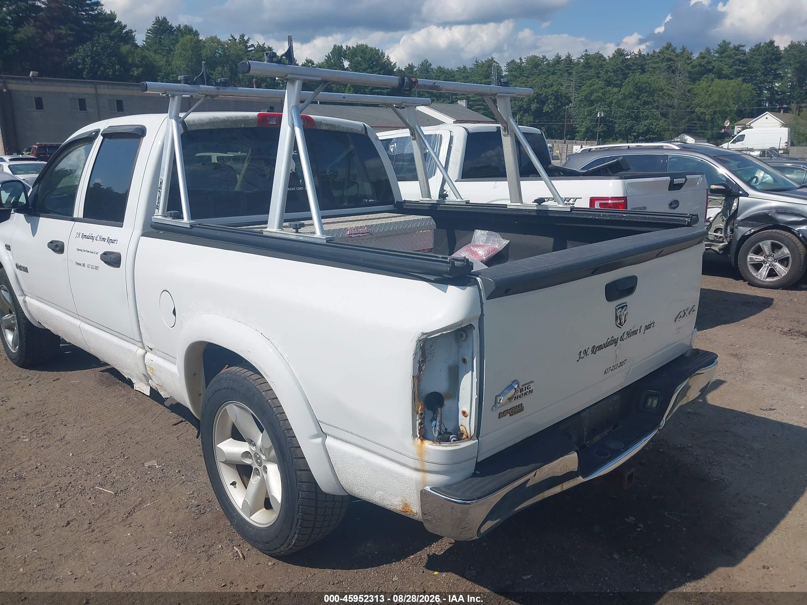 2008 Dodge Ram 1500 Slt White vin: 1D7HU18298S575366
